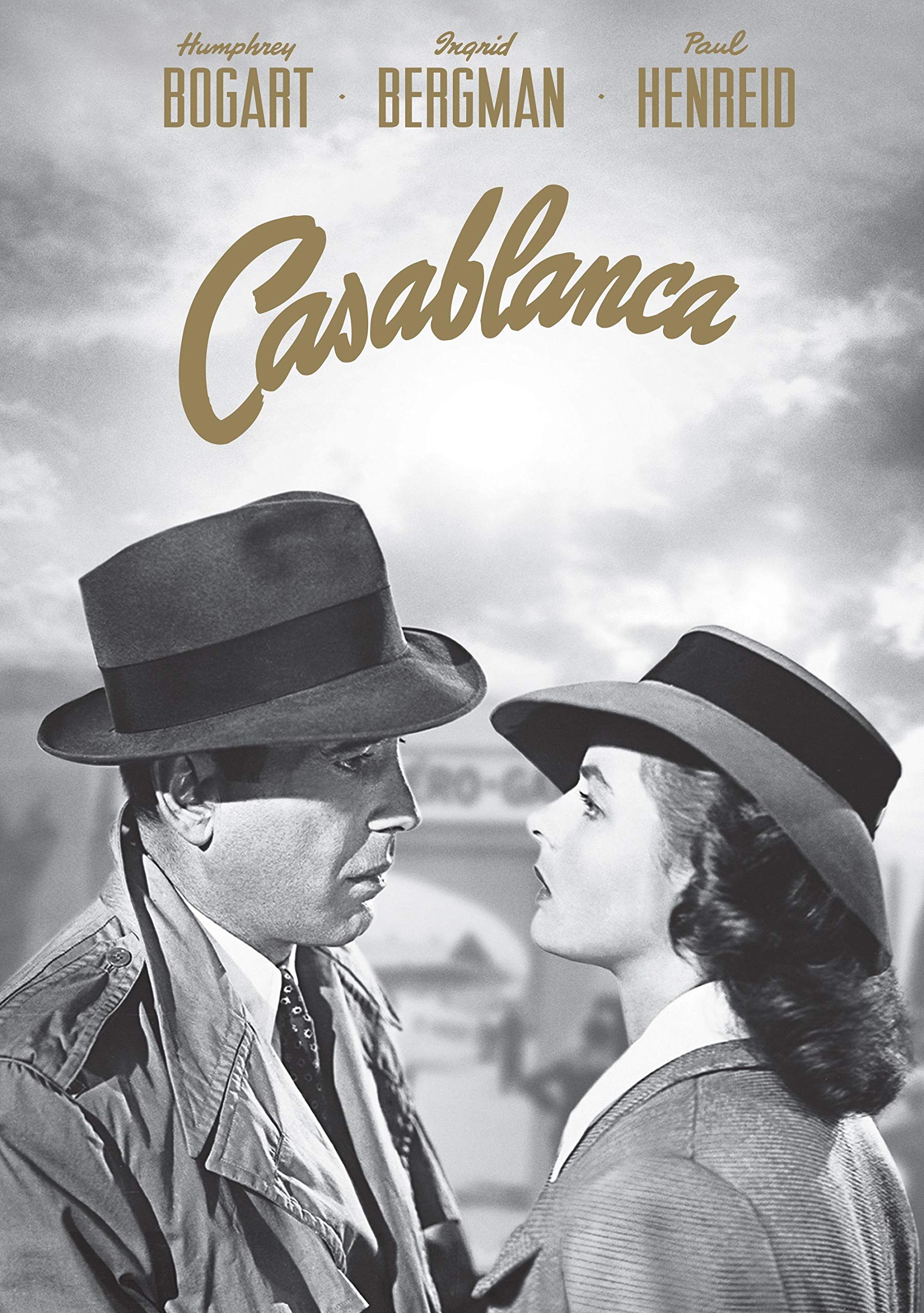 Casablanca Movie Script Poster - Minimalist Film Art Print (24x36 Inches) - Humphrey Bogart & Ingrid Bergman - Perfect for Film Lovers, Home Theater Decor & Acting Classrooms