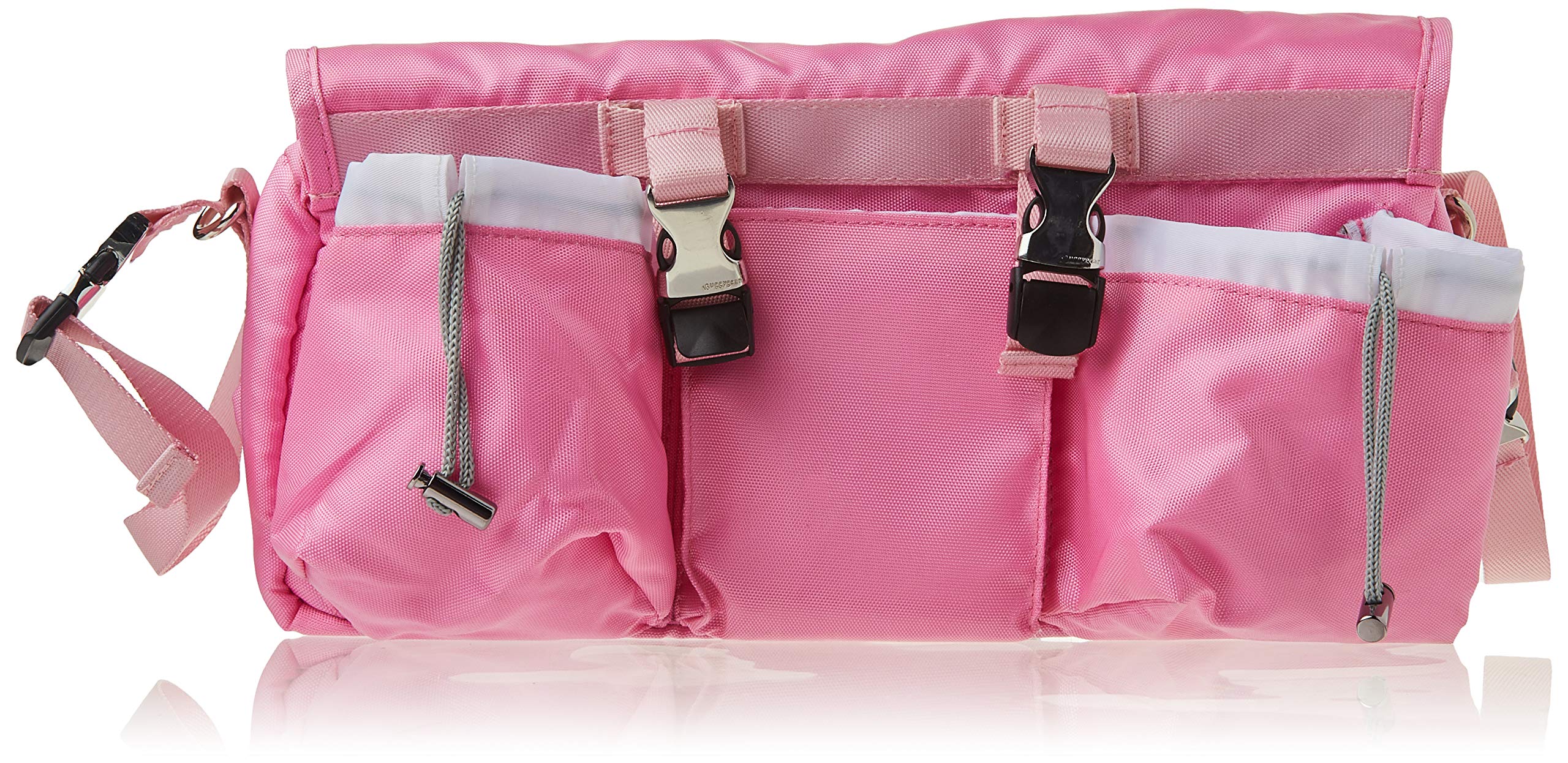 Nikiani Buggy Butler Smart Stroller Organizer - Premium Baby Stroller Accessory with Storage Pockets (Niki Pink) | Perfect for Diaper Bags, Bottles & Essentials on Walks, Shopping & Travel