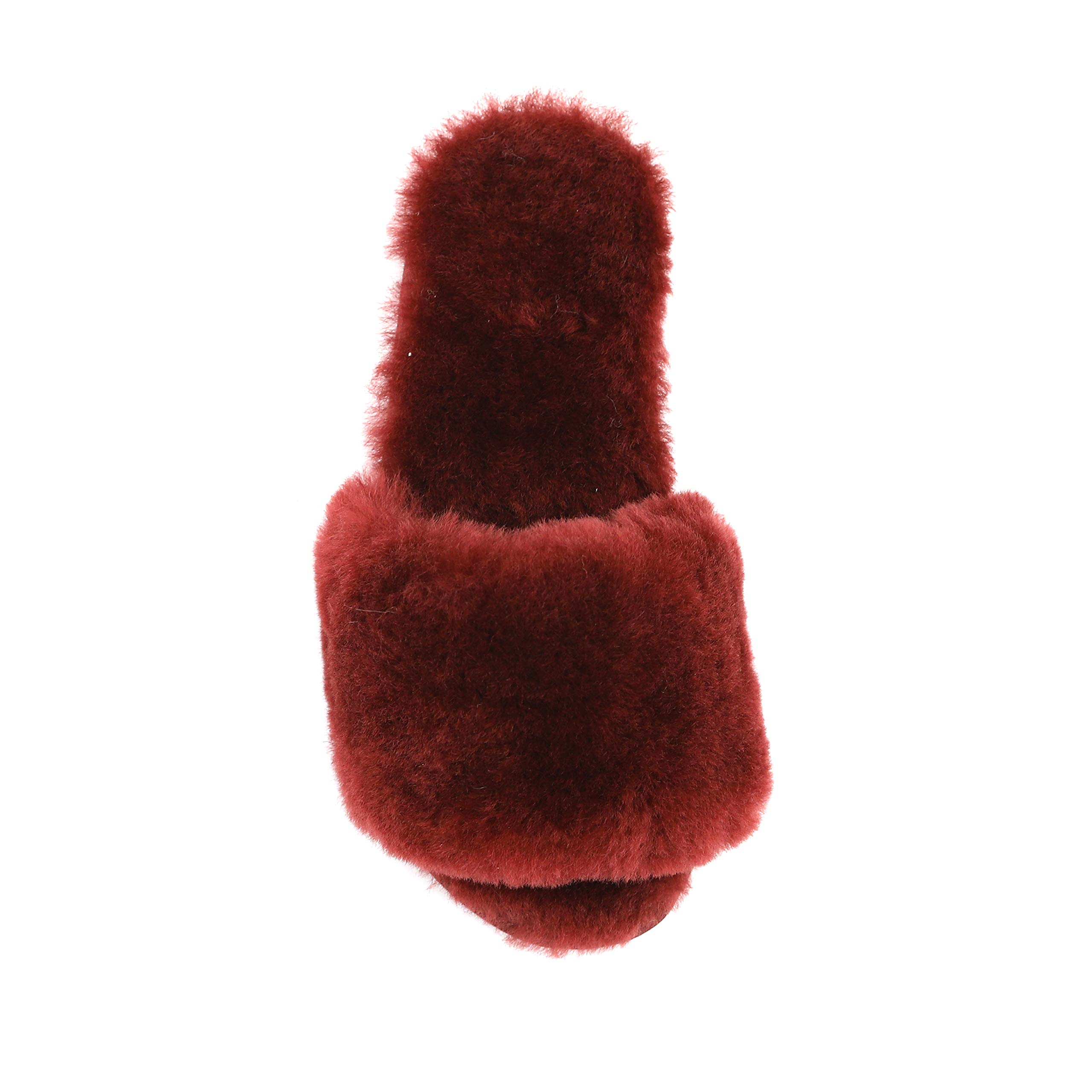 Boiled Wool Slippers for Women - Genuine Fur Open-Toe House Shoes | Luxury Comfort Indoor/Outdoor Slippers by Dechic | Perfect for Home, Office & Relaxation