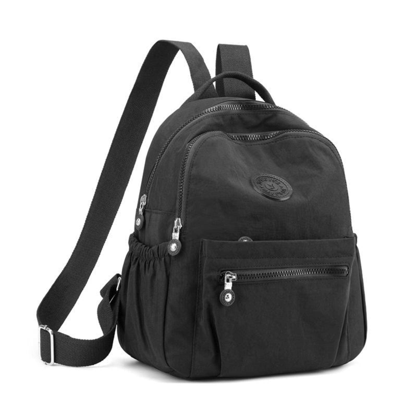 Light Green Women's Backpack - Small Canvas Bookbag for Students & Travel