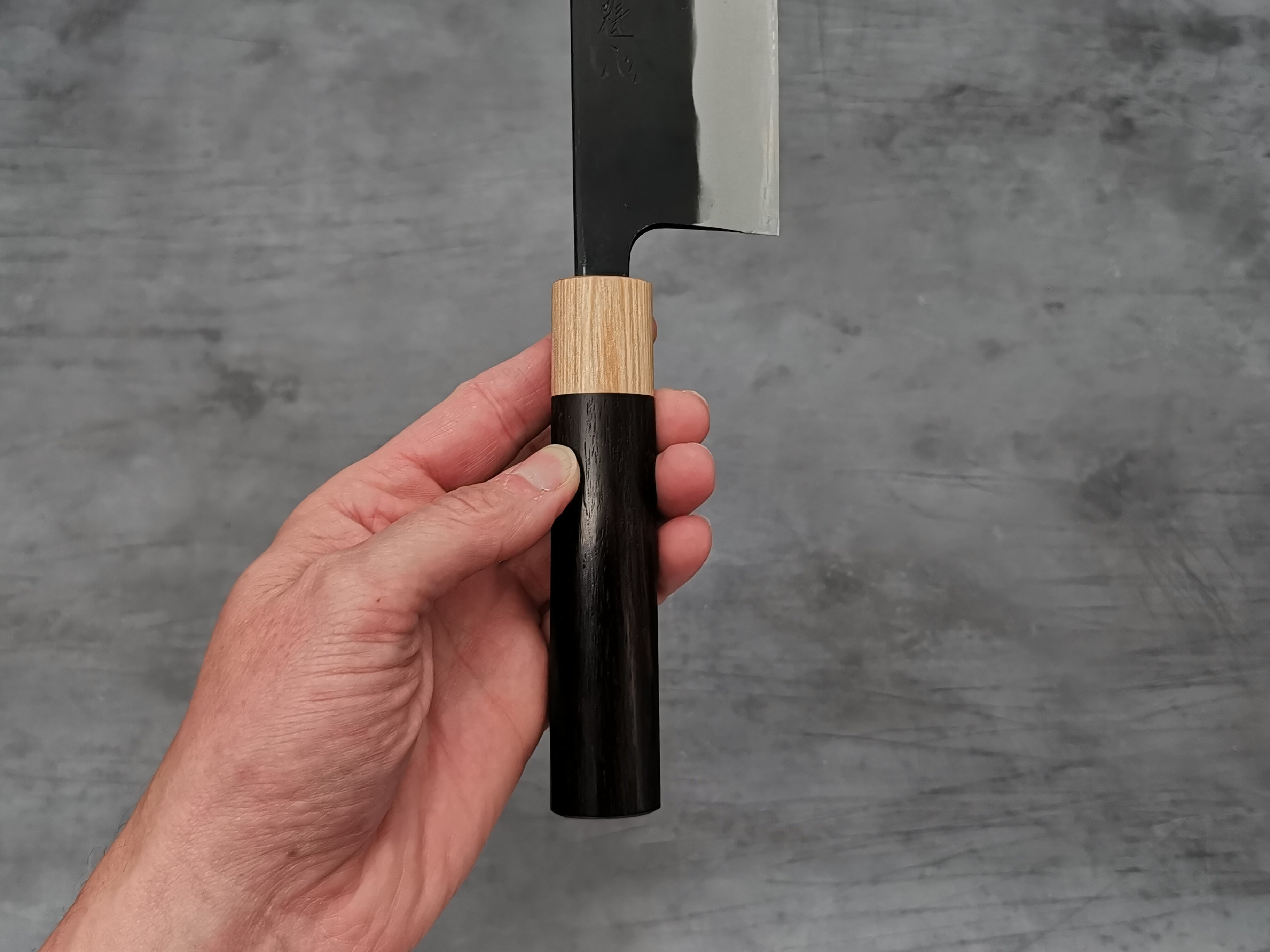 Premium Nakamura Hamono Kaishin White #2 Kurouchi Nakiri Knife - Japanese Vegetable Cleaver for Professional Chefs & Home Cooking - Perfect for Slicing, Dicing & Chopping Vegetables