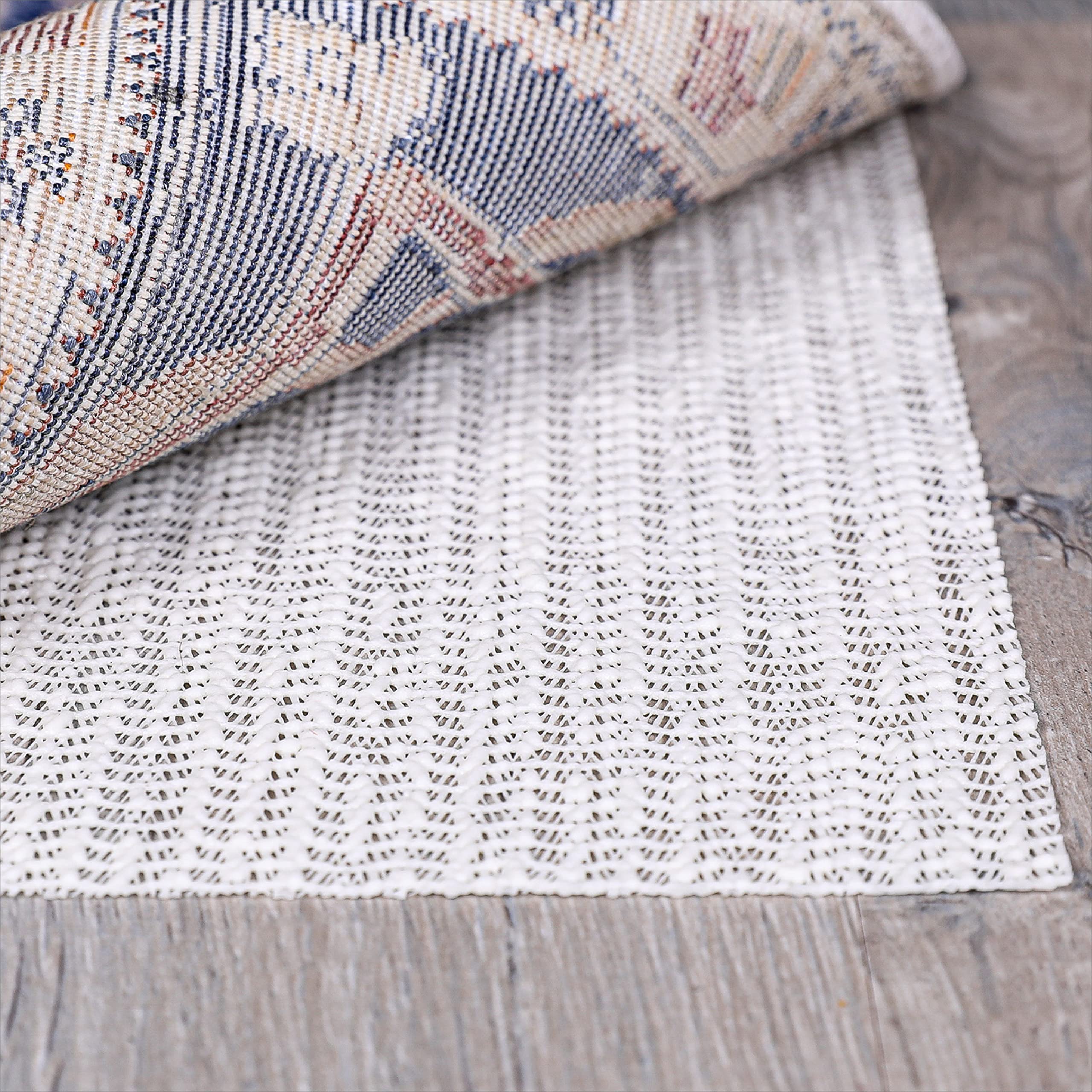 Non-Slip Rug Pad 10x14 ft - Slip-Stop Grip for Area Rugs & Runner Rugs, Low-Profile Rug Underlay for Hardwood Floors - Perfect for Living Room, Bedroom & High Traffic Areas