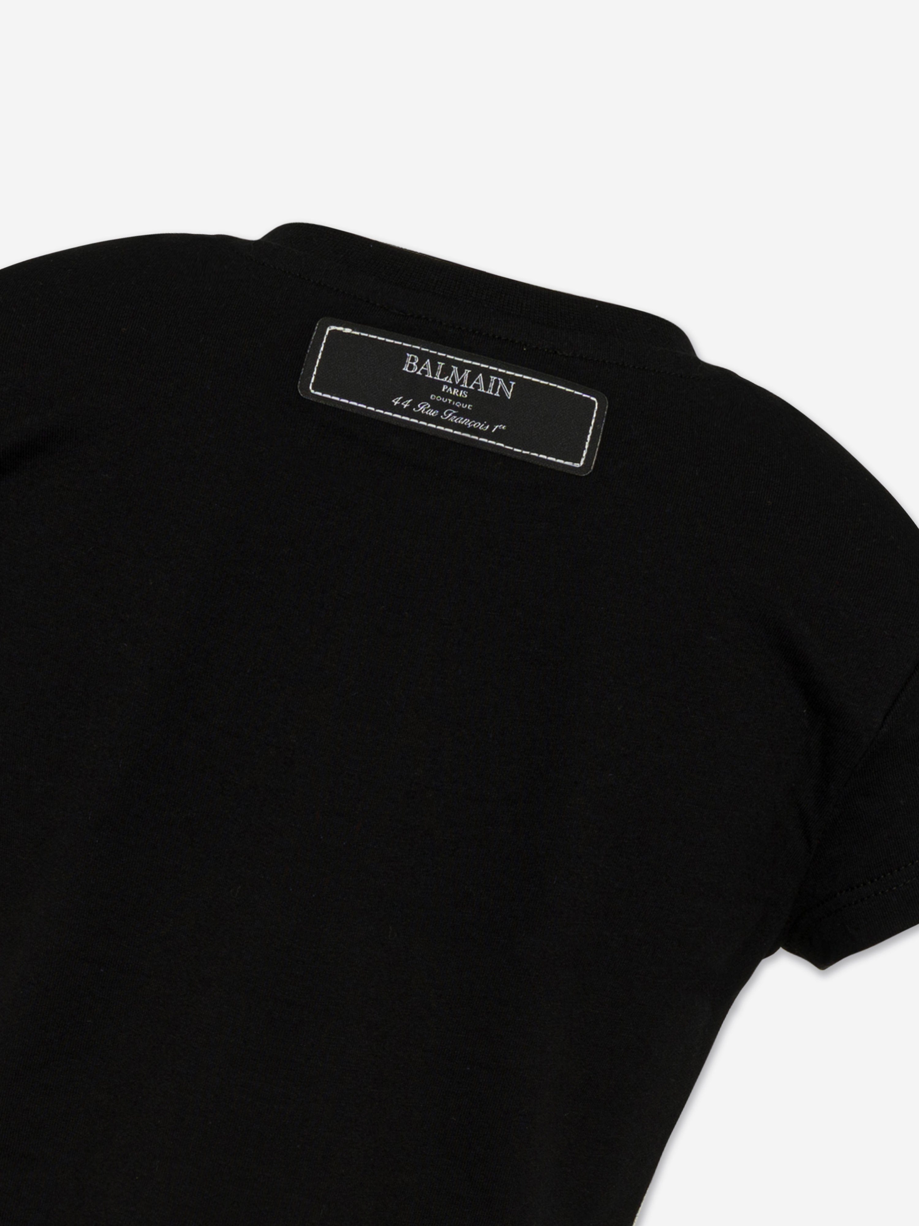 Balmain Black Fringed T-Shirt for Girls | Stylish & Trendy Kids Fashion | Perfect for Parties, School & Casual Wear