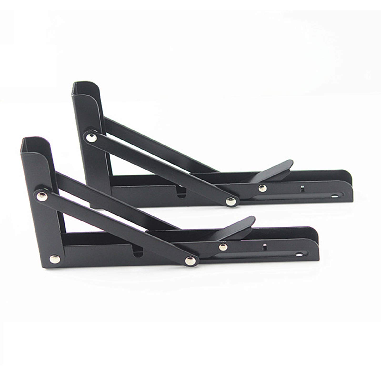 Heavy-Duty Folding Shelf Bracket - Metal Wall Mounted Triangle Bracket with Sturdy Locking Mechanism - RV Table Extension, Kitchen Counter Support, Garage Storage Solution - Perfect for Camping, Tiny Homes & DIY Projects