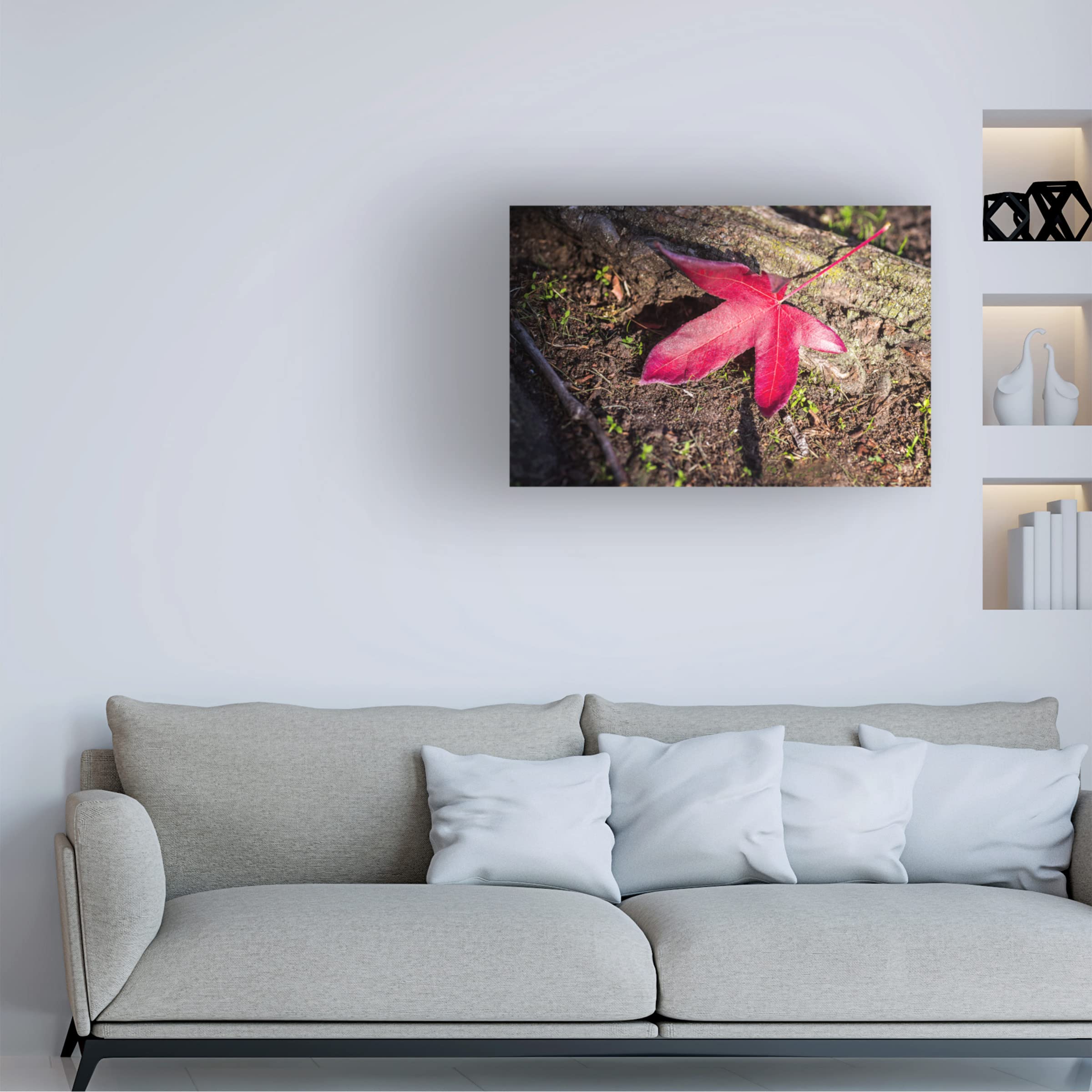 Joseph S Giacalone 'Autumn's Solitude' 16x24 Canvas Wall Art Print - Handmade Home Decor for Living Room, Bedroom & Office