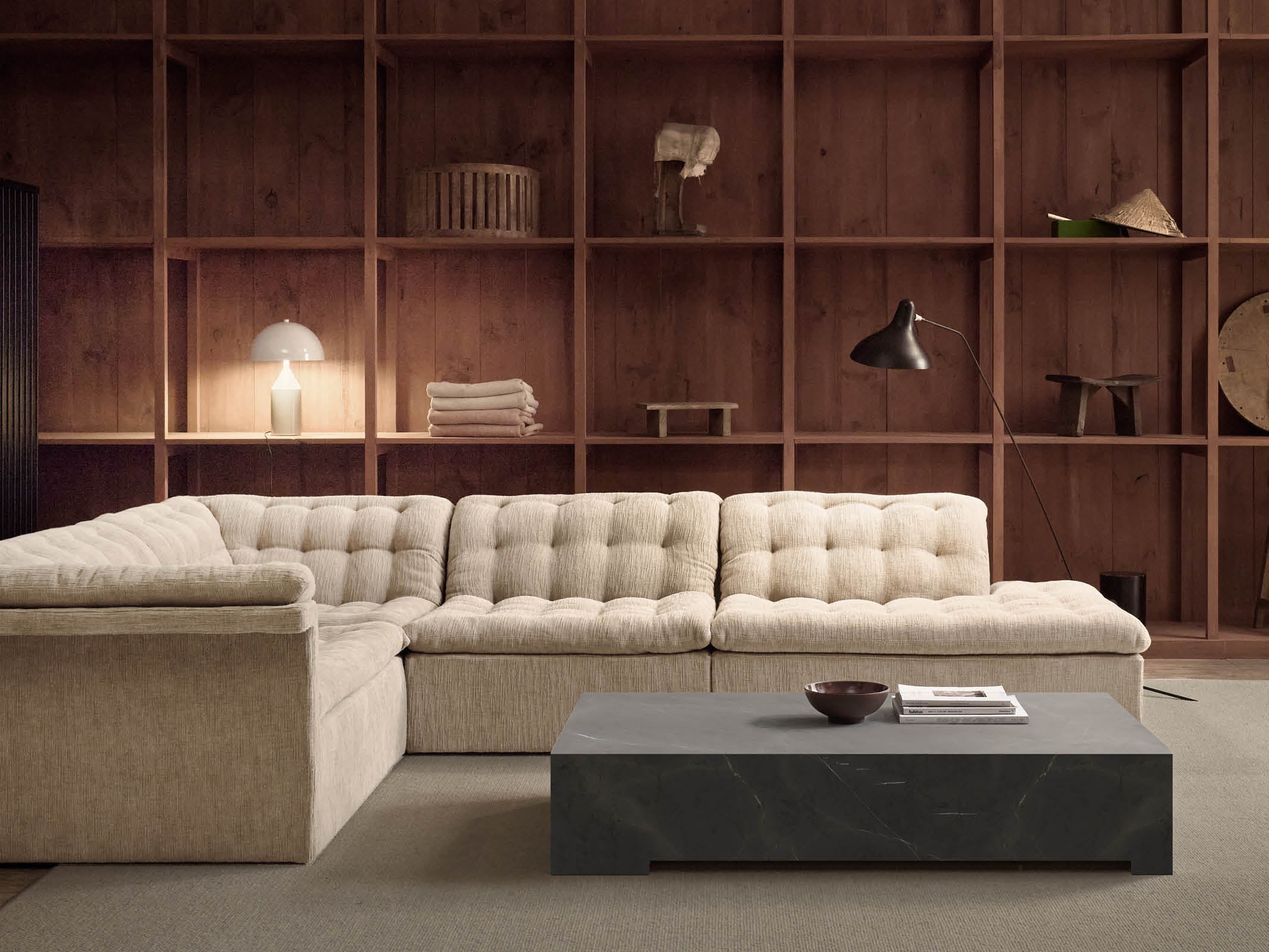 Modular Sofa Set - Modern Furrow Design for Living Room, Lounge & Office - Comfortable Sectional Couch with Customizable Configurations