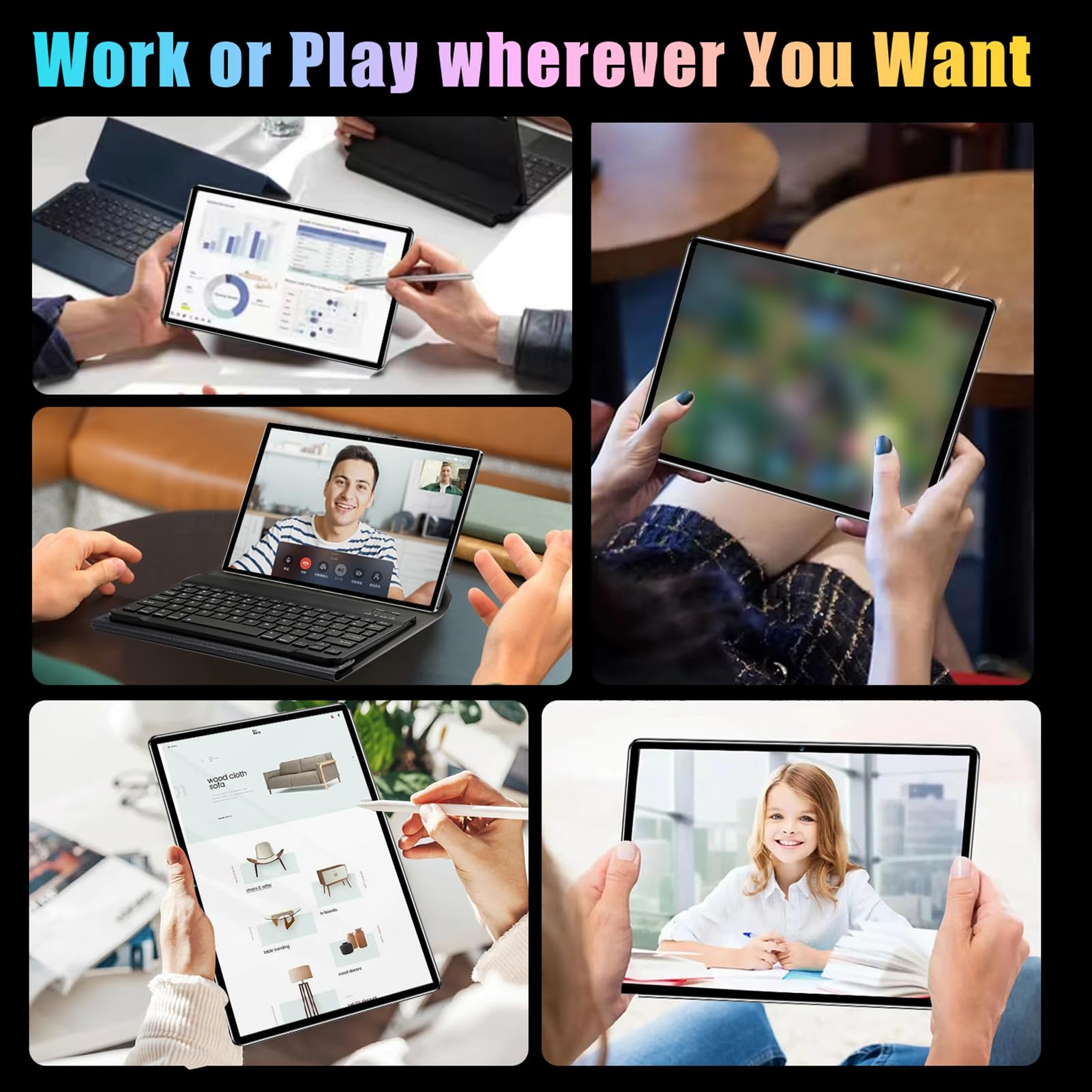 2023 Android Tablet 10.1 Inch with 4GB RAM 64GB Storage - Full HD 1920x1080 Display, Android 12 OS, 4G LTE Calling, Octa-Core MT6755 Processor | Perfect for Work, Study & Entertainment