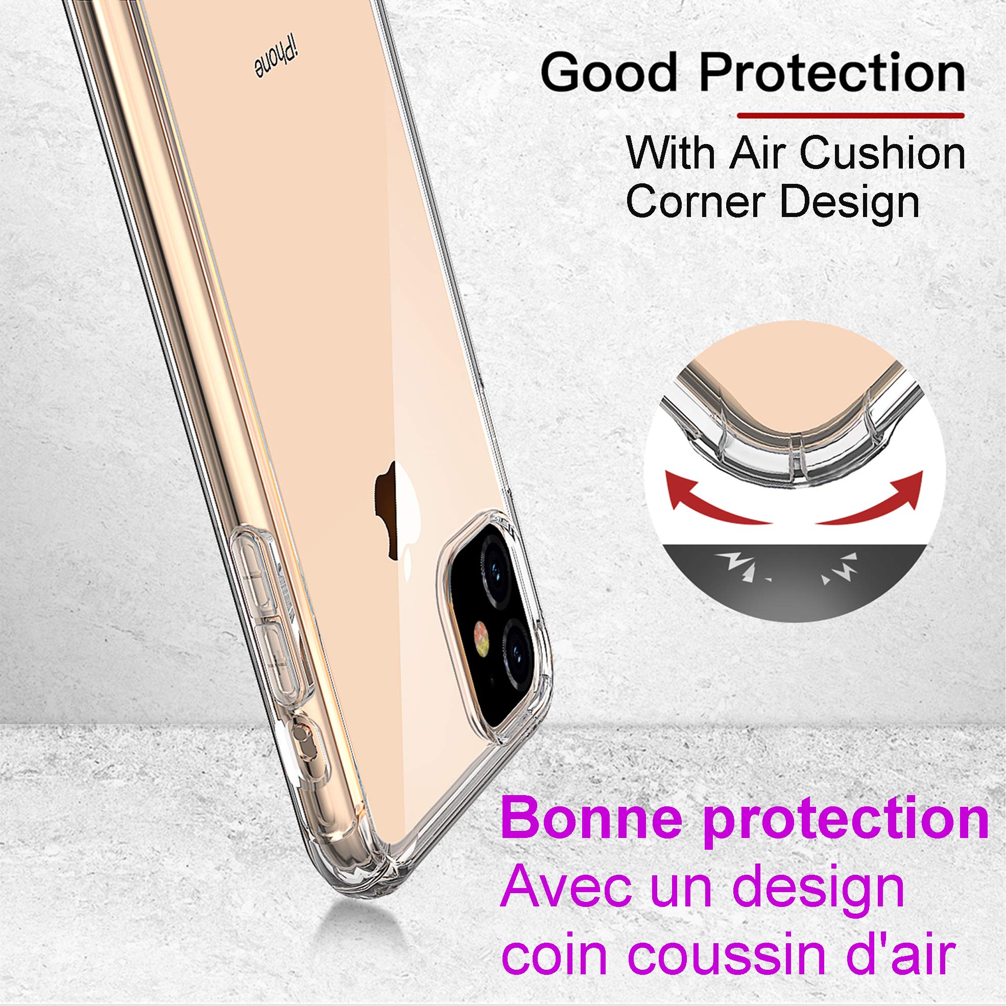 Ultra Clear Heavy Duty TPU Case for iPhone 12 Mini - Shockproof Transparent Protective Cover | Perfect for Everyday Use, Outdoor Activities & Travel Protection