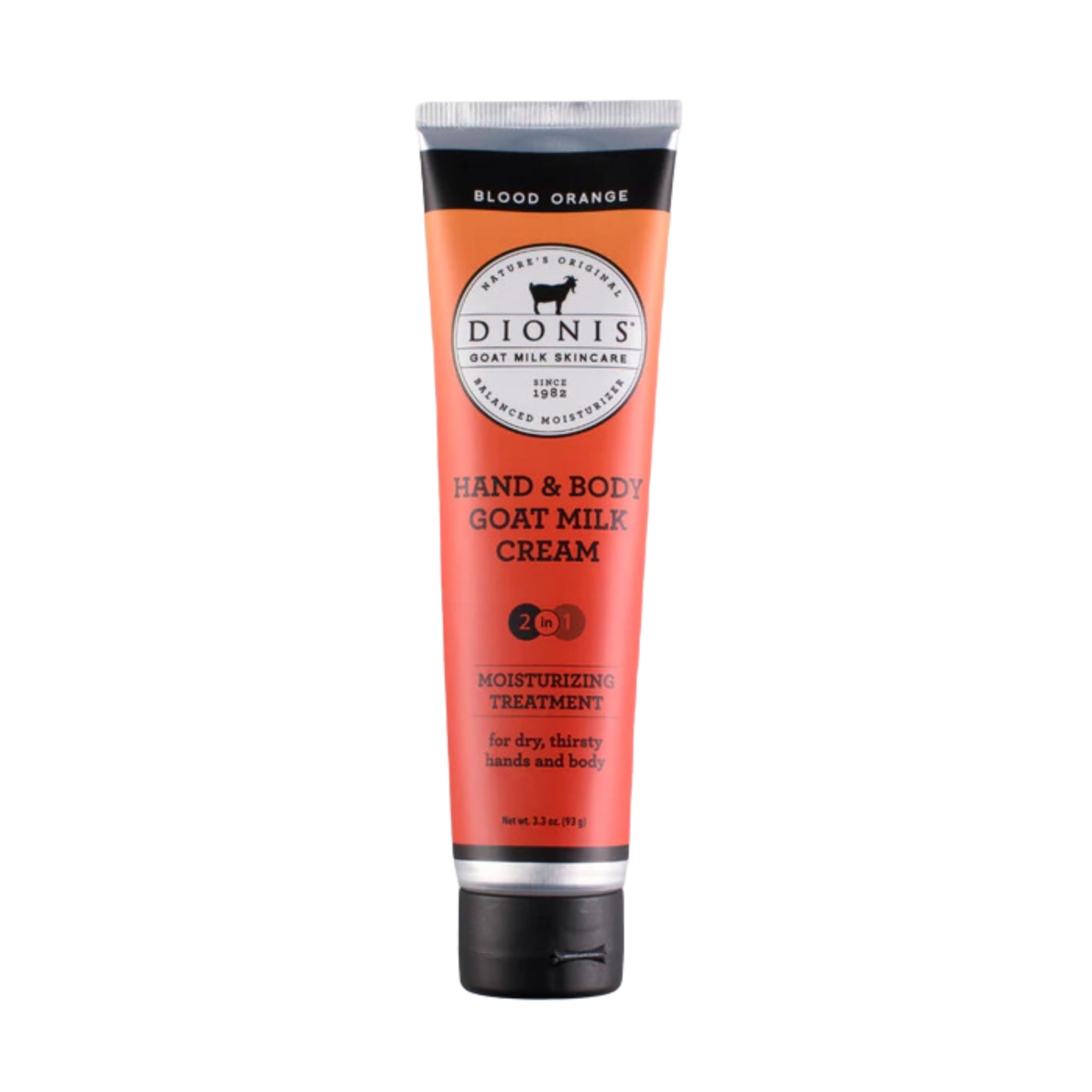 Dionis Goat Milk Skincare Blood Orange Hand & Body Cream 3.3oz - Travel Size Moisturizing Lotion for Dry Skin - Hydrating, Cruelty Free & Paraben Free - Made in USA - Perfect for Travel, Gifts & Daily Skincare Routine