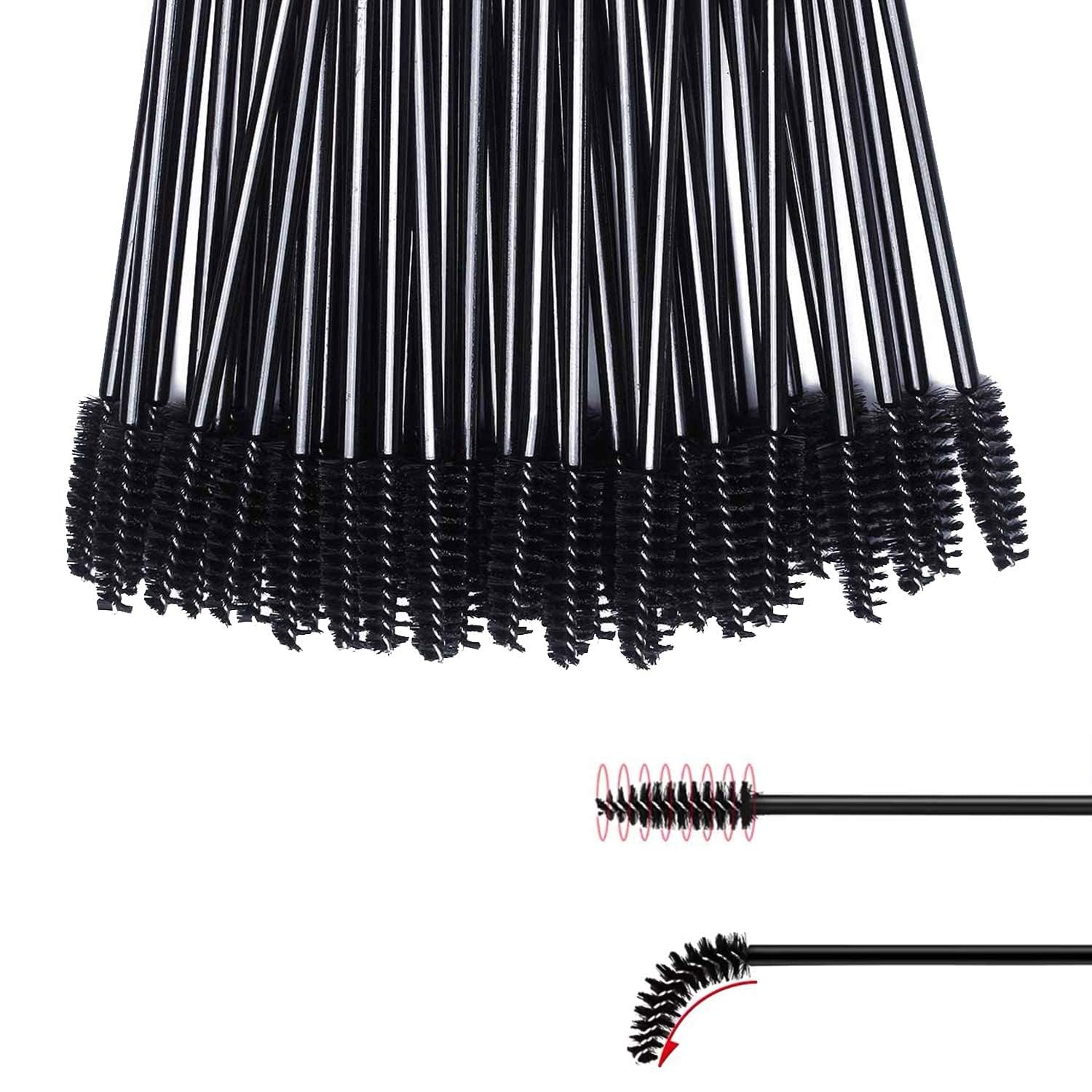 50Pcs Disposable Eyelash Brushes & Mascara Wands - Professional Spoolies for Eyelash Extensions, Eyebrow & Eyeshadow Makeup - Perfect for Salon, Home Use & Travel Makeup Kit Accessories