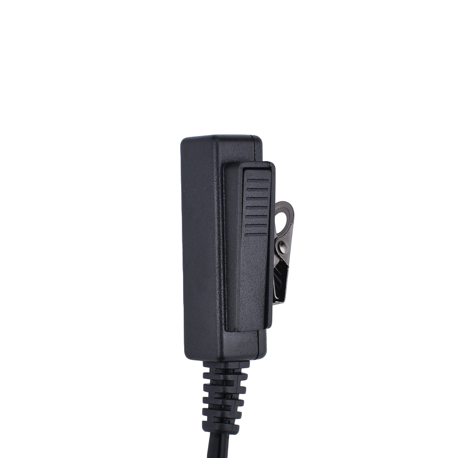 D-Shape Earpiece Headset with Big PTT Button for 2-Pin Walkie Talkie Radios - Compatible with Motorola CP200D, CLS1410, CLS1110, CP185, CP200, RDM2070D - Ideal for Security, Construction & Event Staff Communication