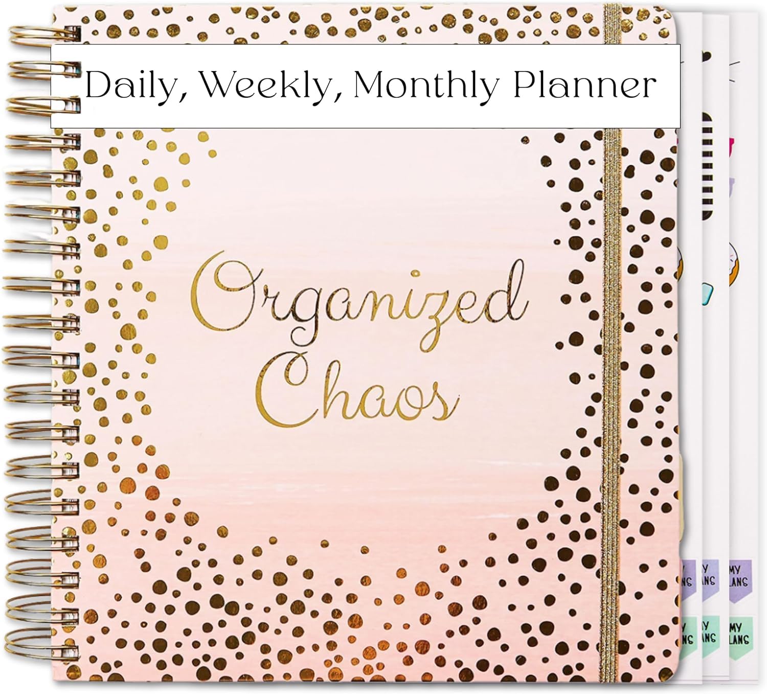 Votum 18-Month Large Planner 2024-2025 - Daily Weekly Monthly Calendar Organizer with Stickers (January-June, Pink) - Perfect for Work, School, Home & Productivity Planning