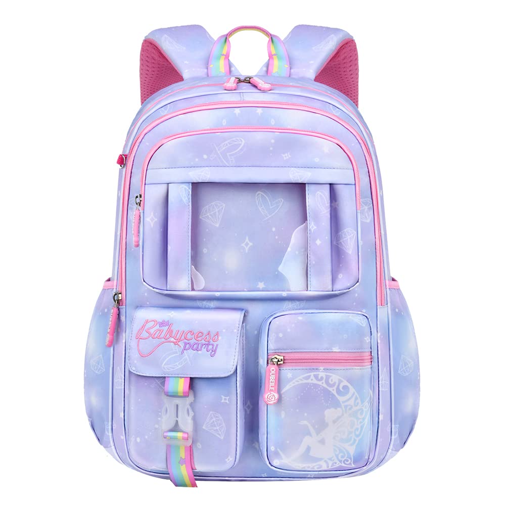 **Rainbow Backpack for Girls - Large Cute Aesthetic Laptop Backpack for School, Travel & College | Princesscore Bookbag, Casual Daypack for Teens & Women | Perfect for Daily Use, Commuting & Weekend Trips**