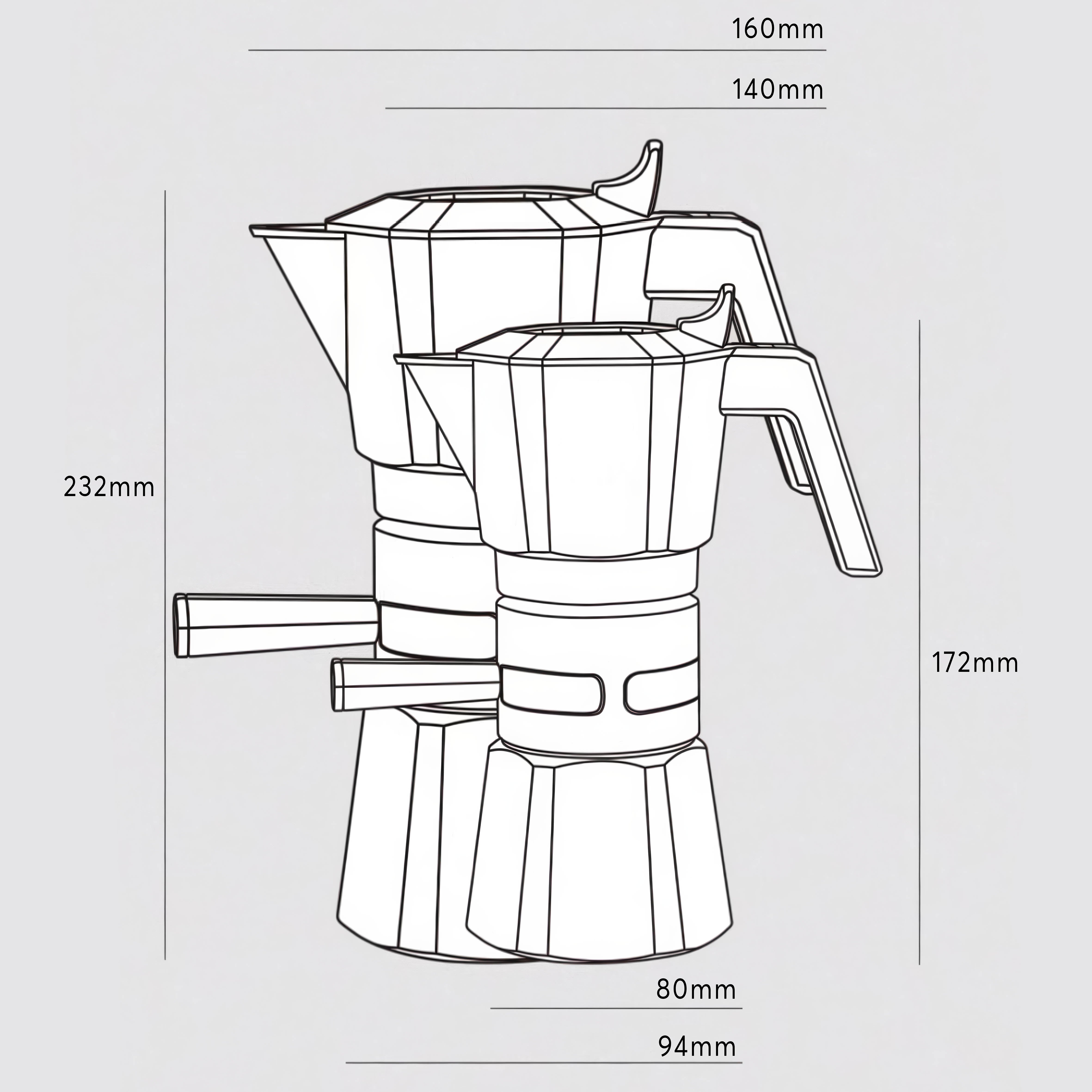 Premium Stainless Steel Moka Pot - 6 Cup Italian Espresso Maker for Stovetop - Strong Coffee Like Espresso - Perfect for Home, Office & Camping Use
