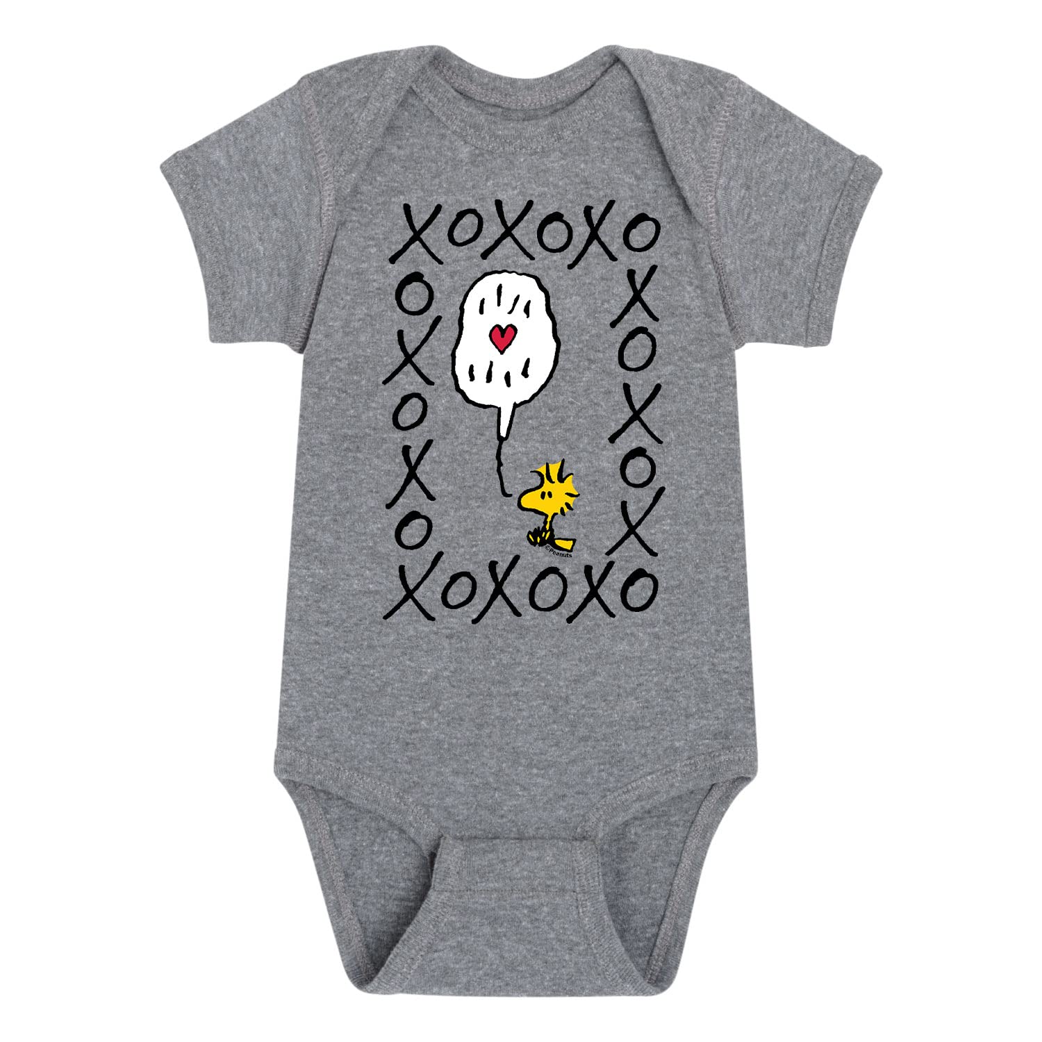 HYBRID APPAREL Peanuts Be My Valentine Infant Baby Bodysuit - Valentine's Day Outfit for 6 Month Old - Soft Cotton One-Piece for Baby Boys & Girls - Perfect for Valentine's Photos, Parties & Gifts