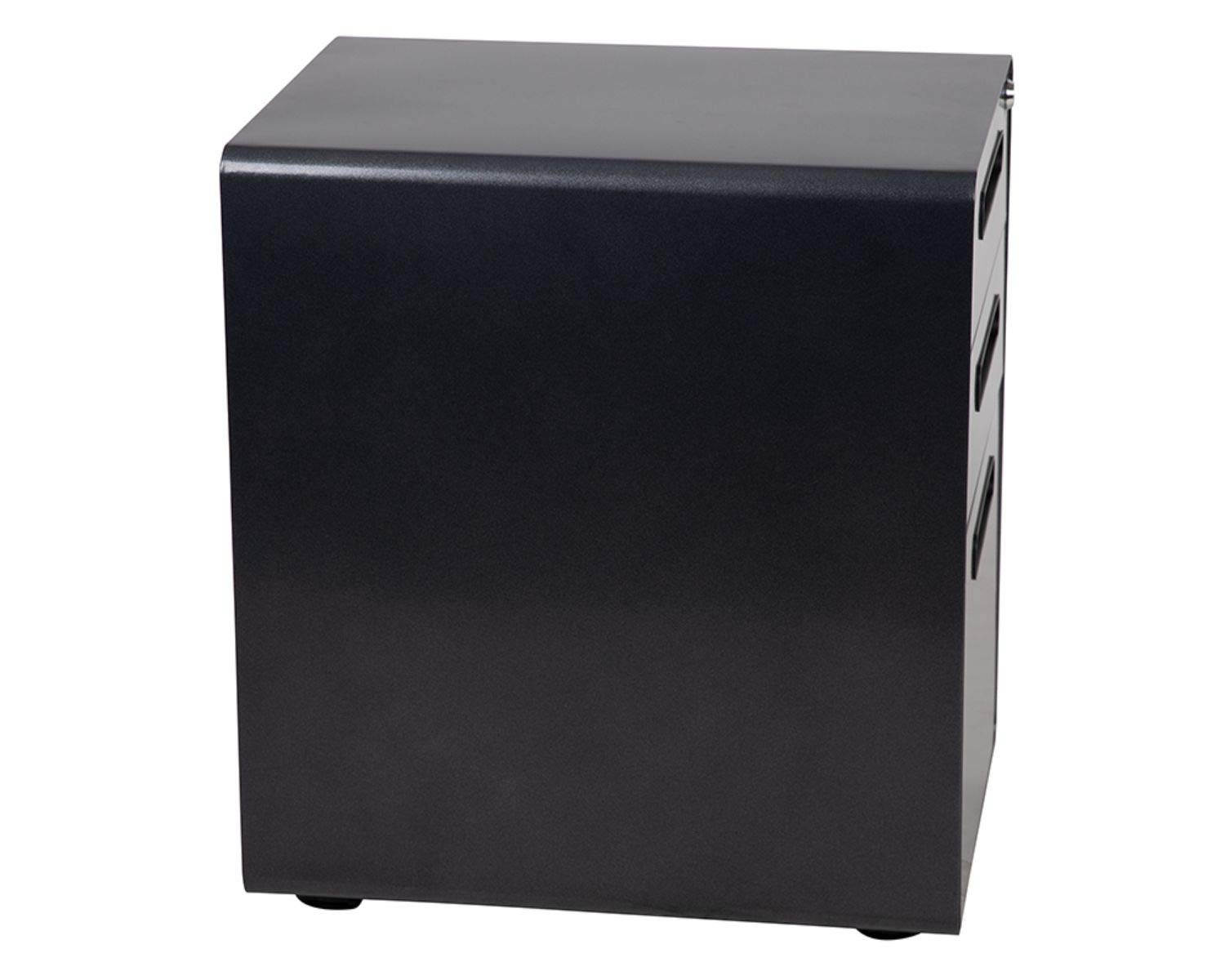 Flash Furniture Wren Ergonomic 3-Drawer Mobile Locking File Cabinet with Anti-Tilt Mechanism & Hanging Drawer - Legal & Letter Size File Storage - Ideal for Office, Home Office, and Workspace Organization (Black)