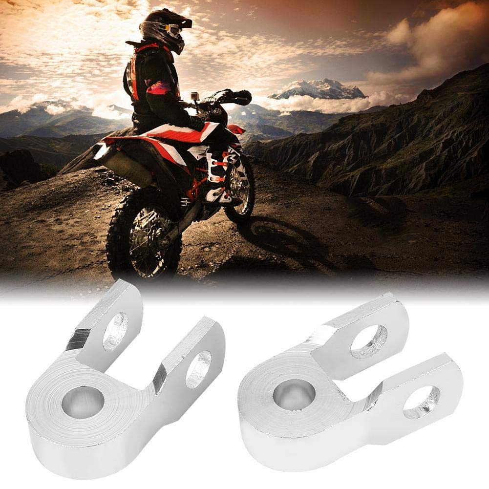 Universal Motorcycle Shock Riser - 2pcs 3cm Rear Shock Absorber for Height Extension & Modification (Silver) - Perfect for Off-Road & Custom Bikes