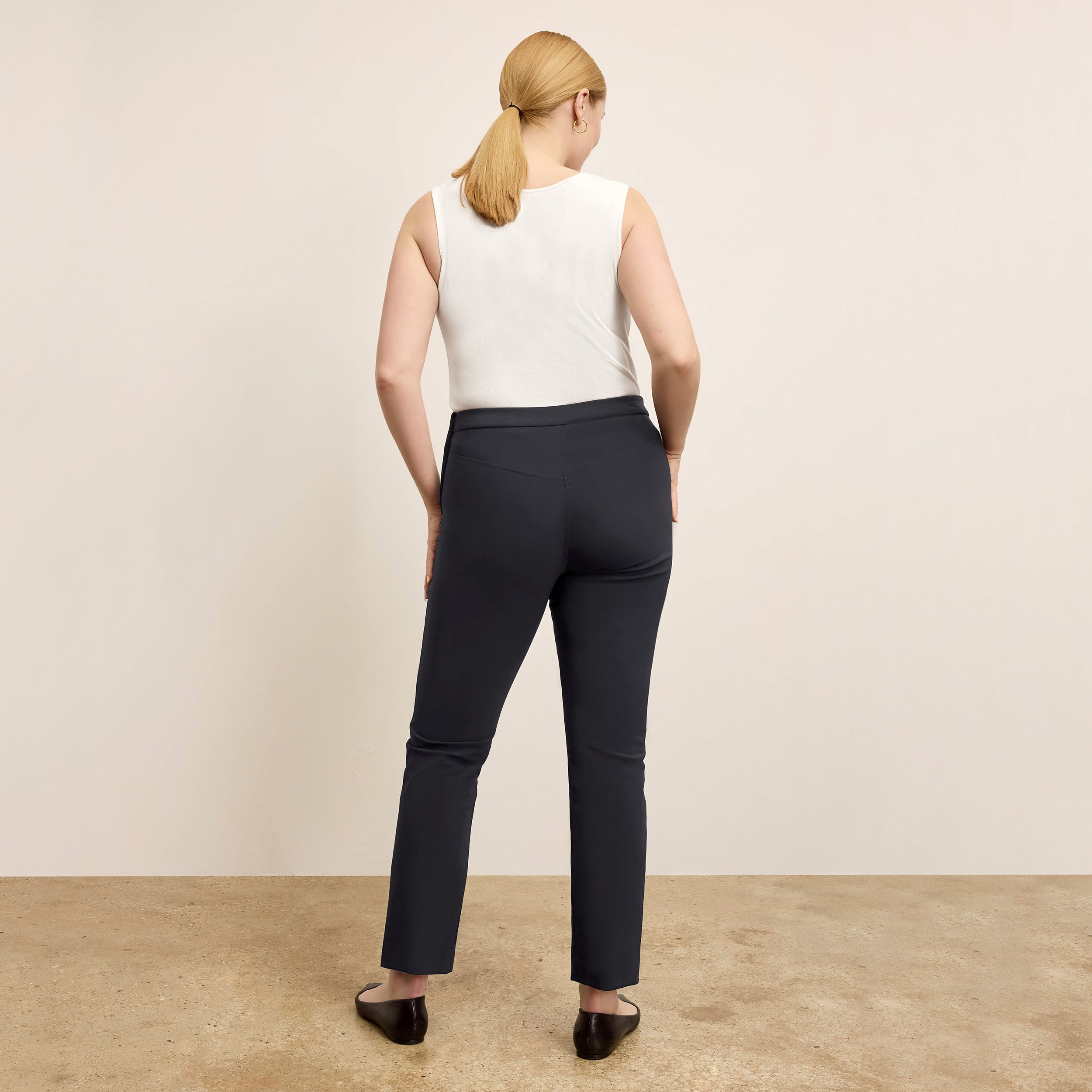 Foster Cigarette Pants for Women - High Waist PowerStretch Workout Leggings - Black - Perfect for Yoga, Running & Gym
