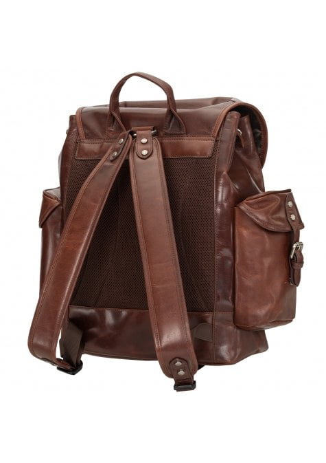 Mancini Buffalo Collection Genuine Leather Backpack for 15.6 Inch Laptop & Tablet - Durable Travel & Work Commuter Bag for Men & Women