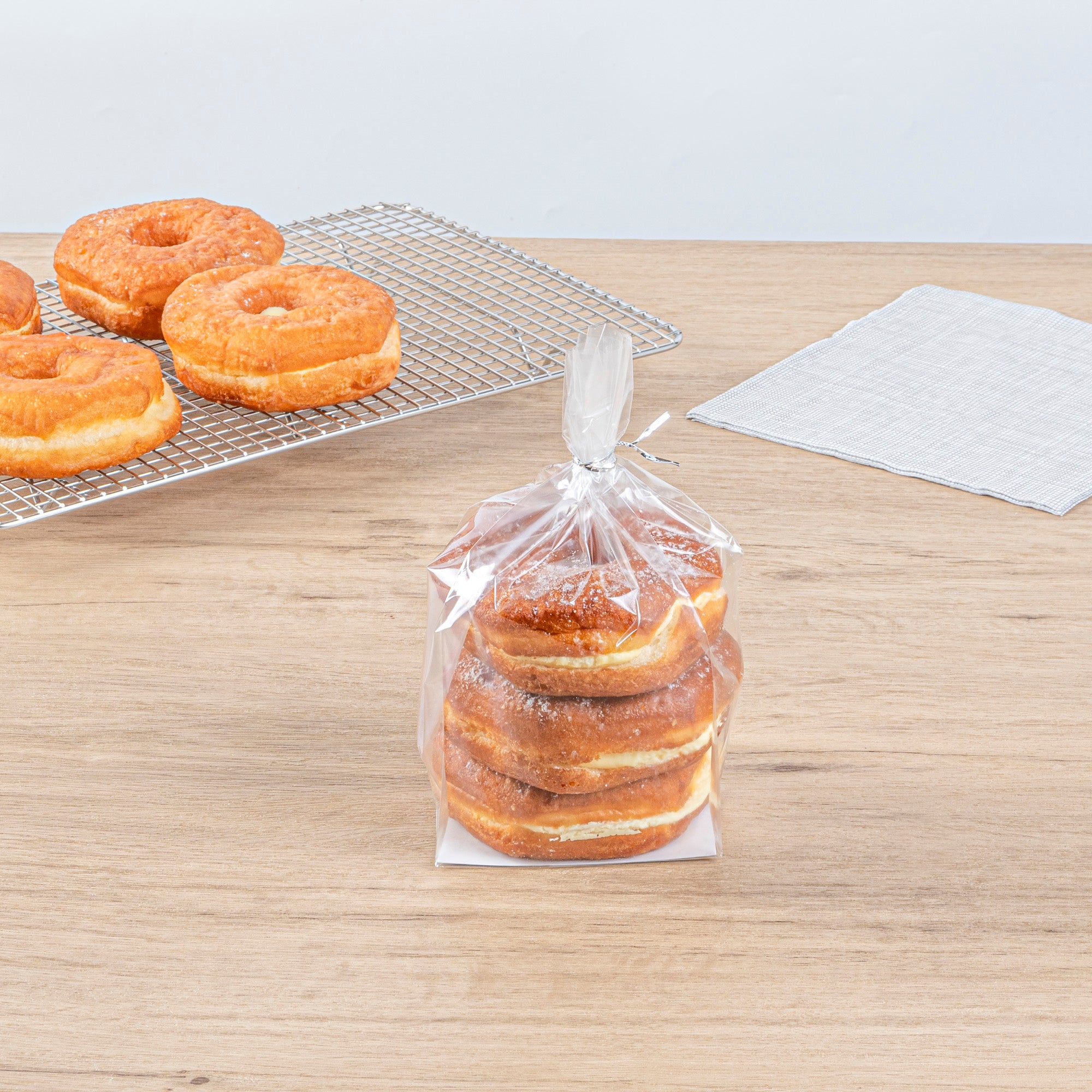 Clear Plastic Gusset Bags with Flat Bottom - 4