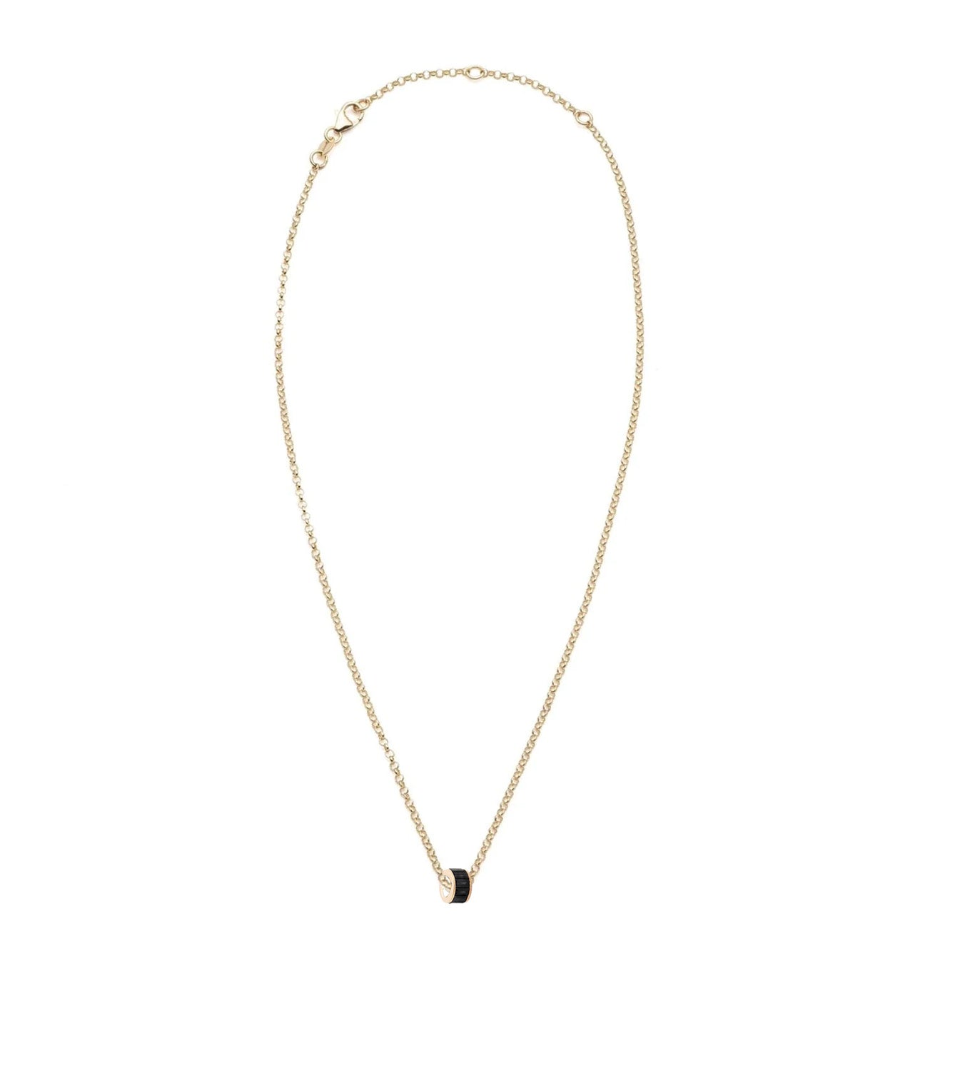 Baguette Black Diamond Heartbeat Fine Belcher Chain Necklace - Elegant Valentine's Gift for Her, Anniversary Jewelry, Romantic Date Night Accessory