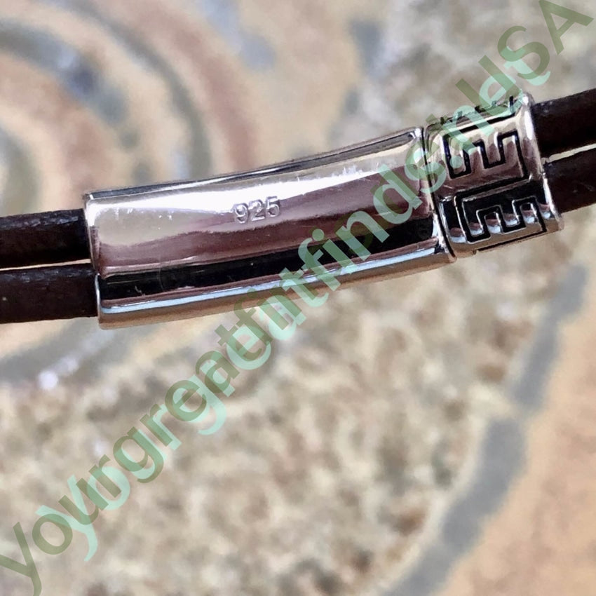 Sterling Silver Brown Leather Cord Bracelet for Women - Handmade Adjustable Wrap Bracelet for Boho, Casual & Everyday Wear