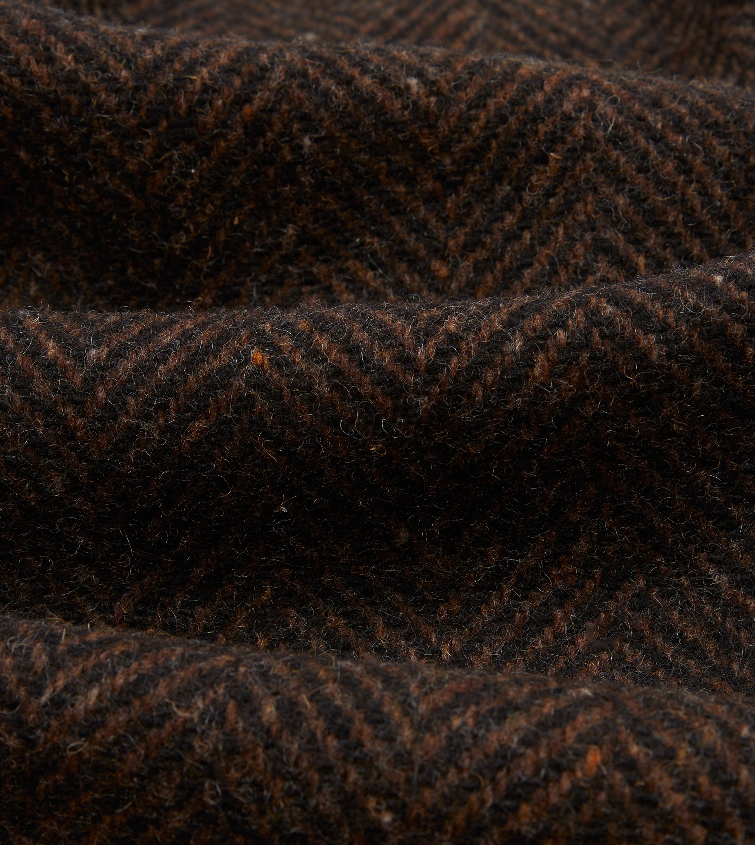 Brown Herringbone Wool Raglan Coat for Men - Warm Winter Overcoat with Stylish Herringbone Pattern - Perfect for Office, Dating & Outdoor Activities