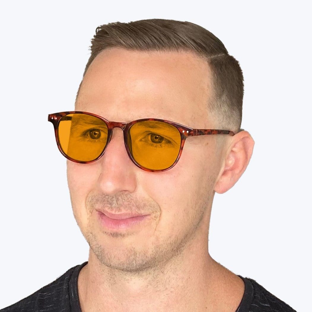 SunDown Blue Light Blocking Glasses - Tortoise Shell Reading Glasses for Men & Women - Reduce Eye Strain for Computer Work, Gaming & Nighttime Reading