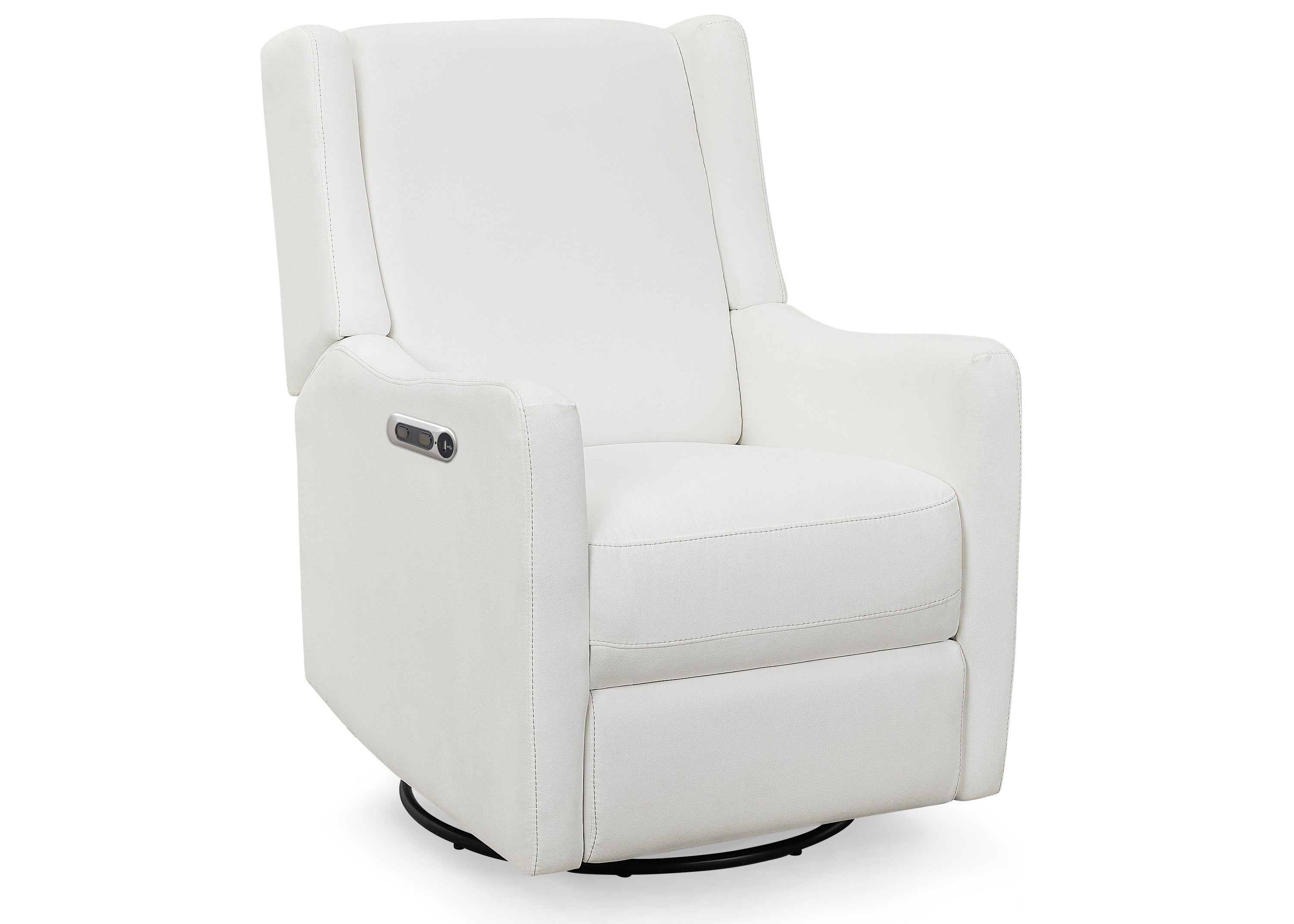 Premium Power Recliner & Swivel Glider Chair with USB A/C Charging Ports - Stain-Resistant Fabric - Perfect for Living Room, Home Theater & Office Relaxation