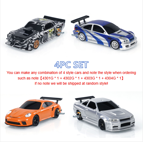 1/43 Scale RC Drift Race Car - 4WD Gyro Remote Control Toy Car with 4-Piece Set & Traffic Cones | High Speed Mini Model for Kids & Adults | Perfect for Indoor Racing, Drift Competitions & Birthday Gifts