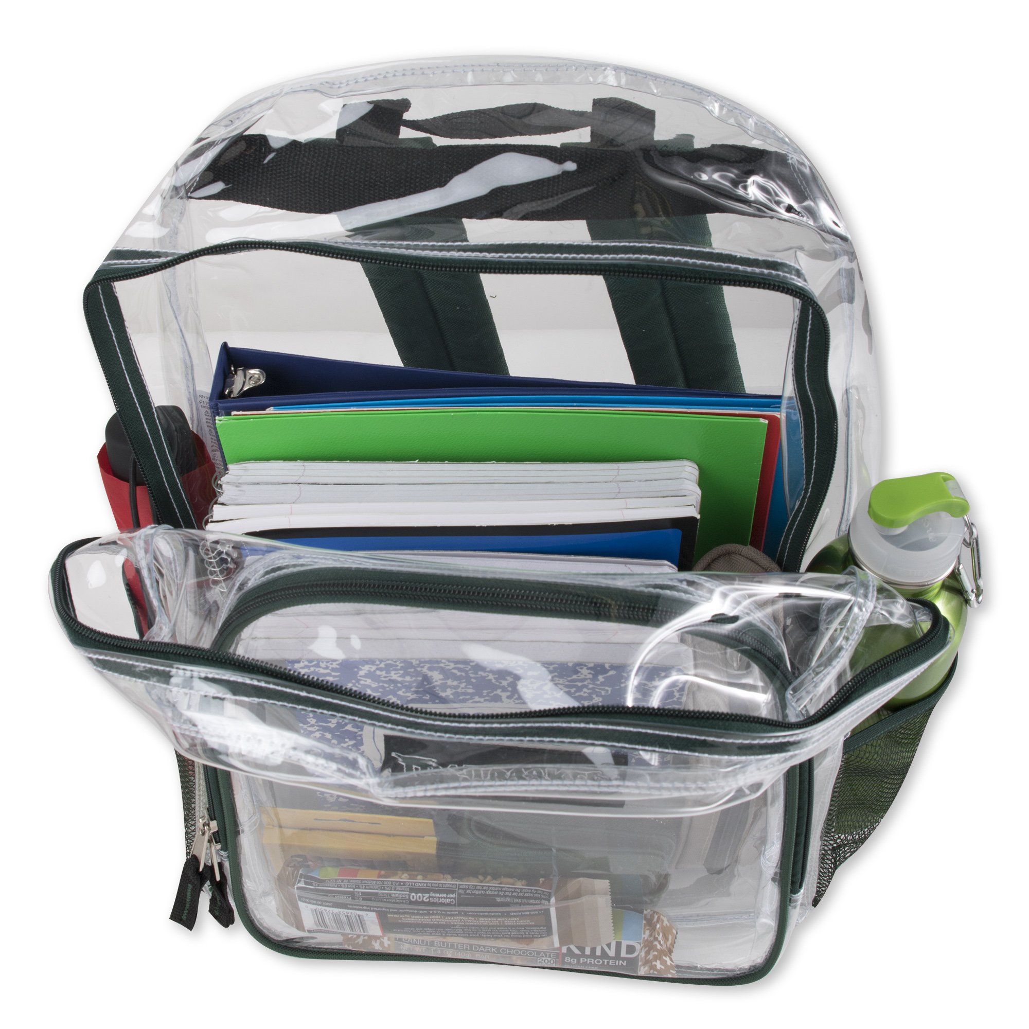 Durable Clear Transparent Backpack - Stadium Approved See-Through Bag for School, Work, Travel & Events | Water-Resistant Unisex Daypack for Concerts, Airports & Security Checkpoints