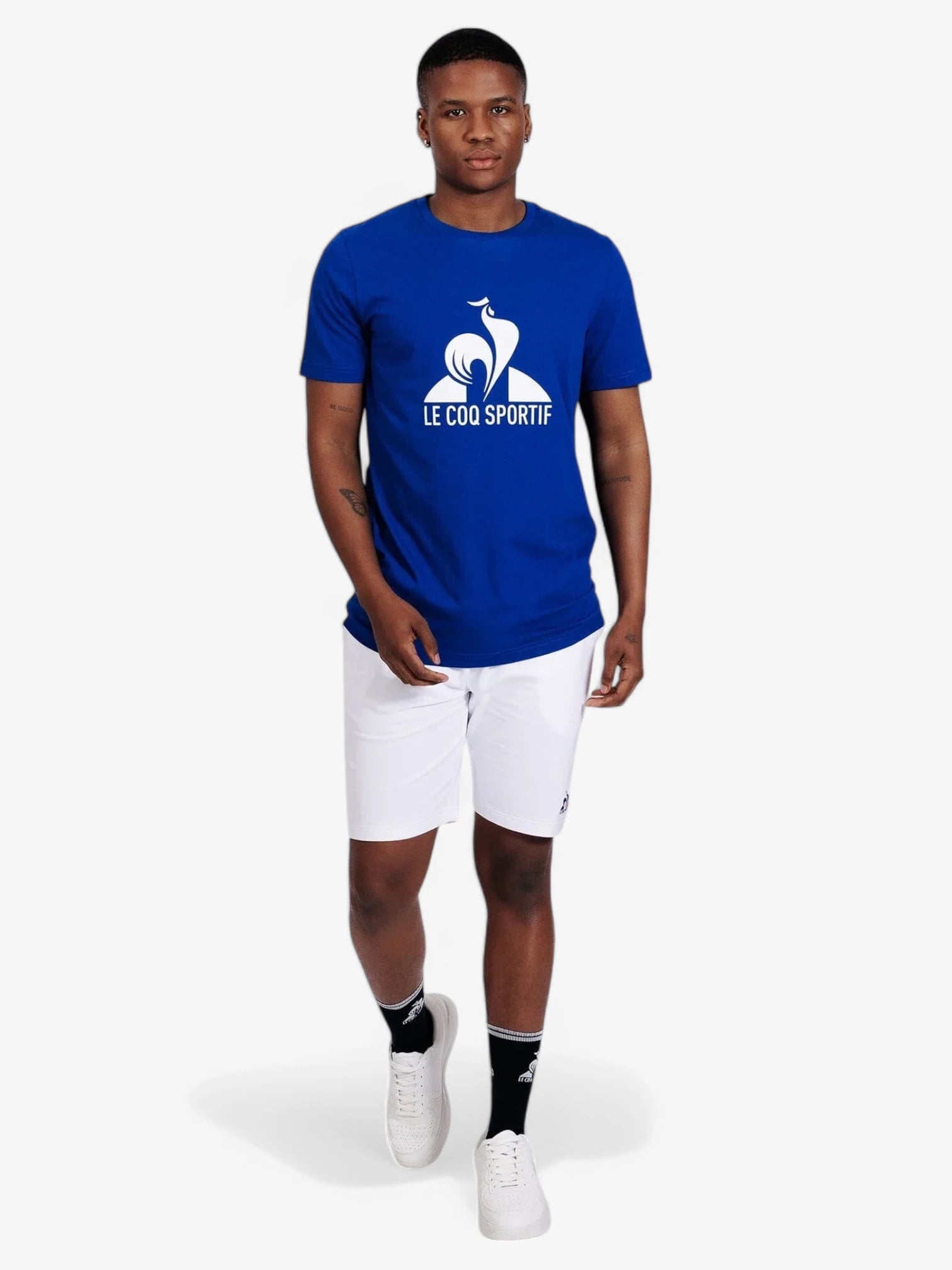 Le Coq Sportif Men's Sport Logo T-Shirt - Lightweight & Breathable Cotton Tee for Running, Gym & Casual Wear