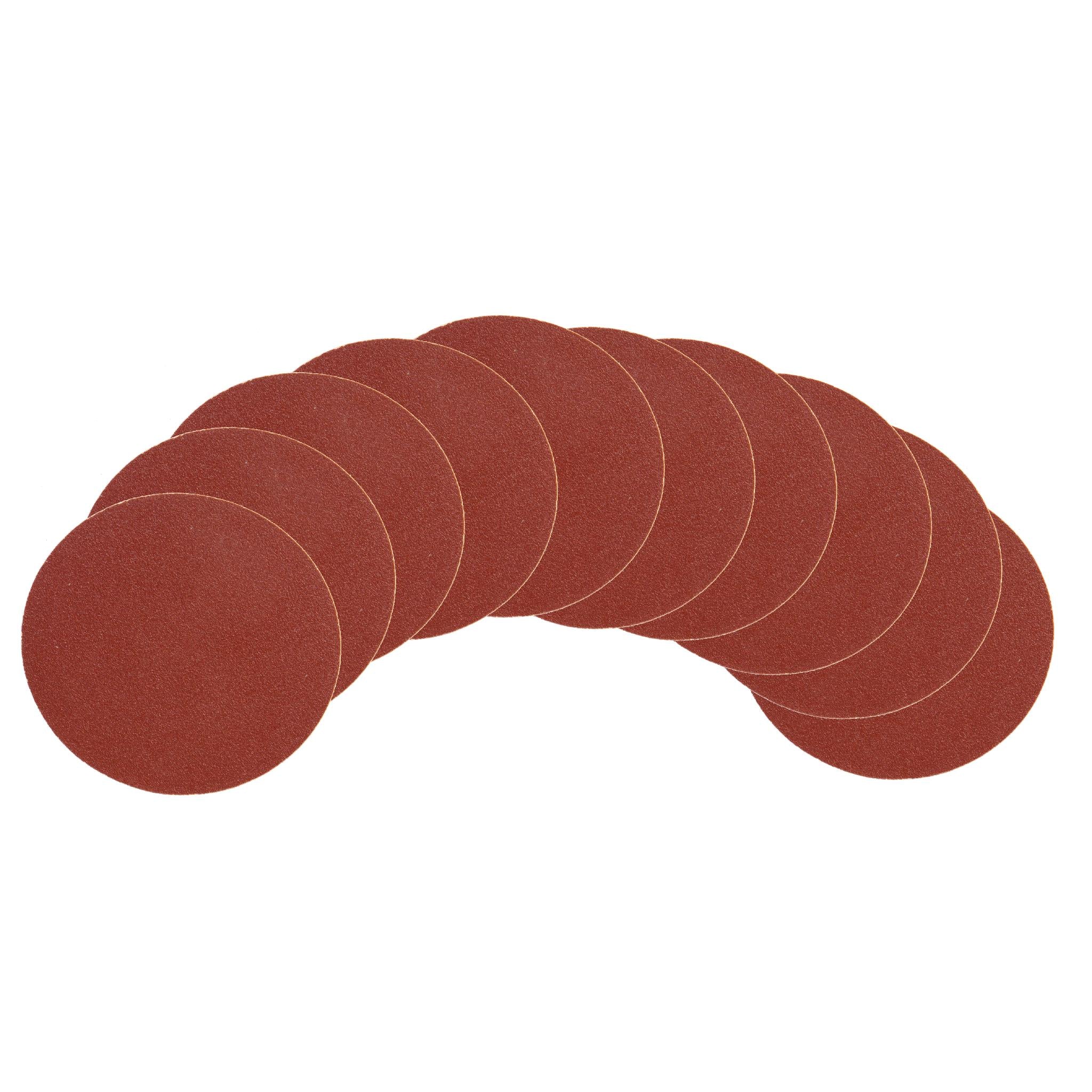 80 Grit 6 Inch Sanding Discs with Adhesive Backing - 10 Pack for Woodworking, Metal Polishing & DIY Projects