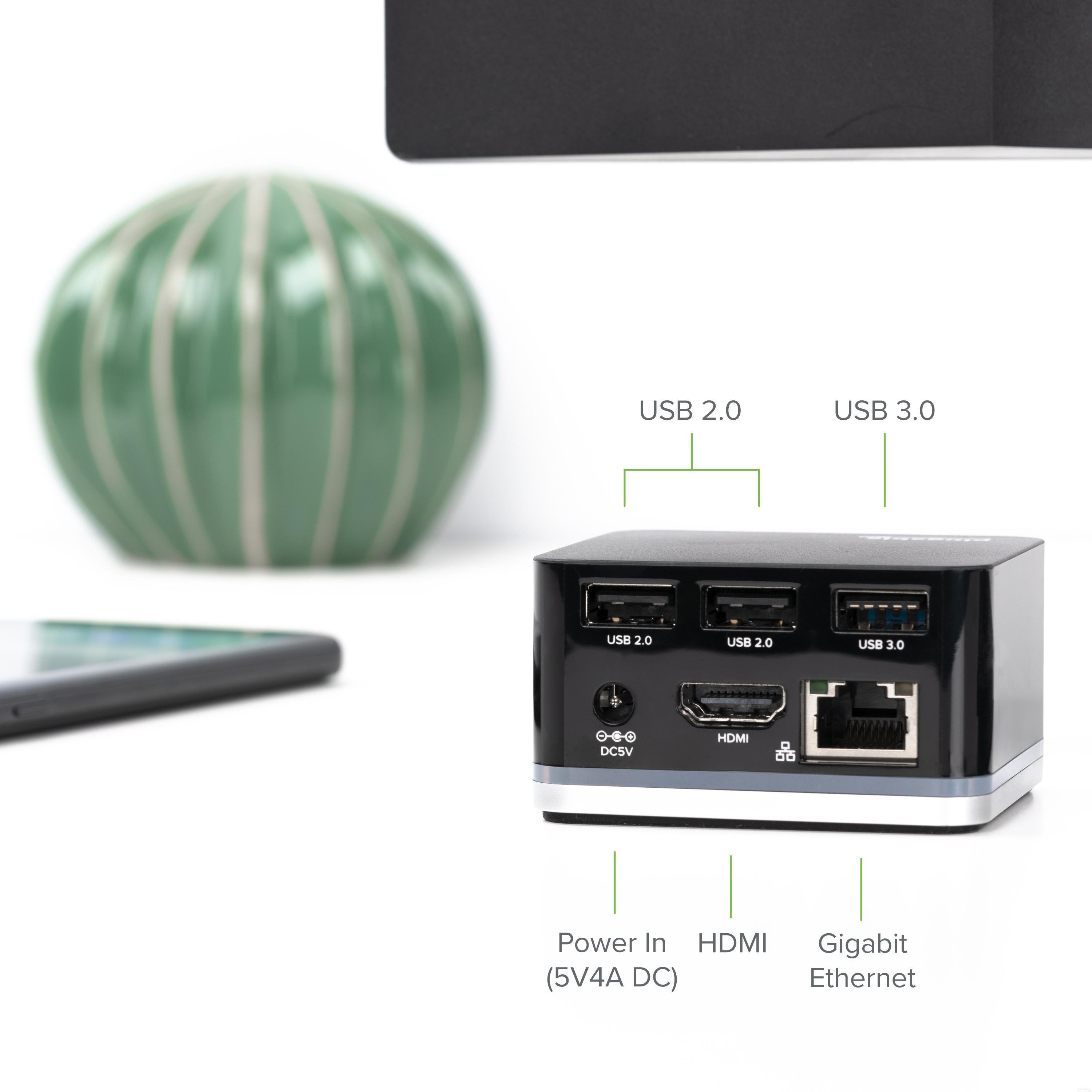 Plugable USB C Phone Docking Station with 15W Fast Charging - Dual Monitor Support, 4K HDMI, 5Gbps Data Transfer for Home Office & Gaming Setup
