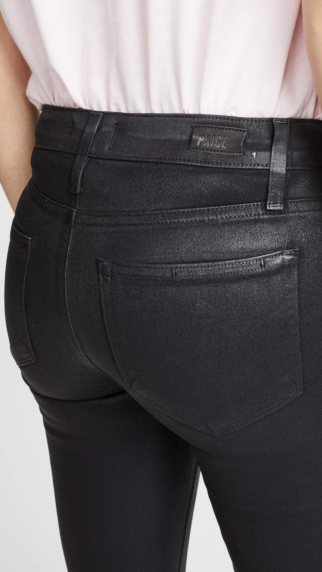 Paige Women's Verdugo Ultra Skinny Coated Jeans - High Waist Stretch Denim Pants for Casual & Night Out | Perfect for Date Nights, Office Wear & Weekend Looks