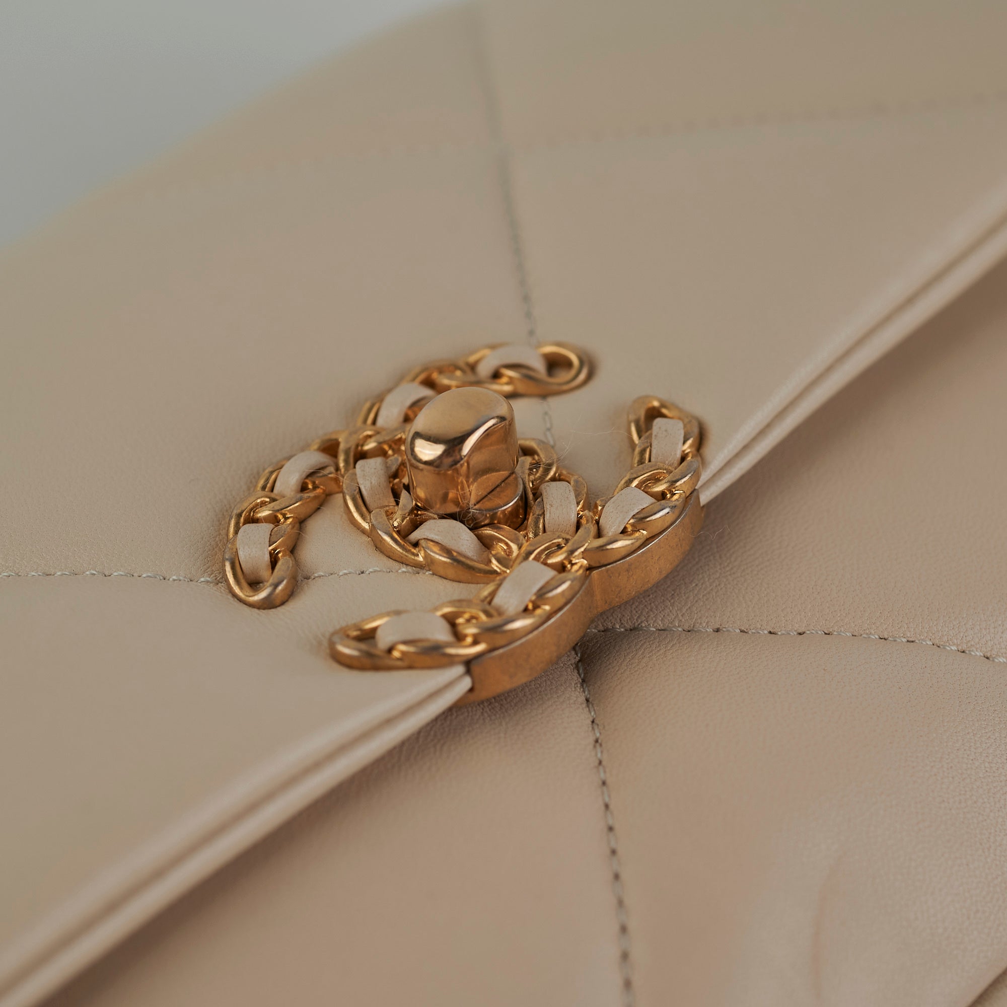 Chanel Small 19 Beige Leather Shoulder Bag - Luxury Designer Handbag for Women | Perfect for Work, Travel & Evening Events