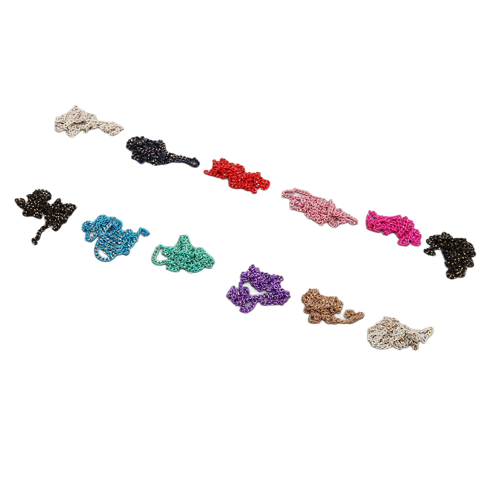 3D Mix Nail Chains - 24 Strips Colorful Metal Punk Nail Charms with Storage Case | DIY Nail Art Jewelry for Punk, Gothic & Festival Nail Designs | Perfect for Parties, Cosplay & Special Occasions