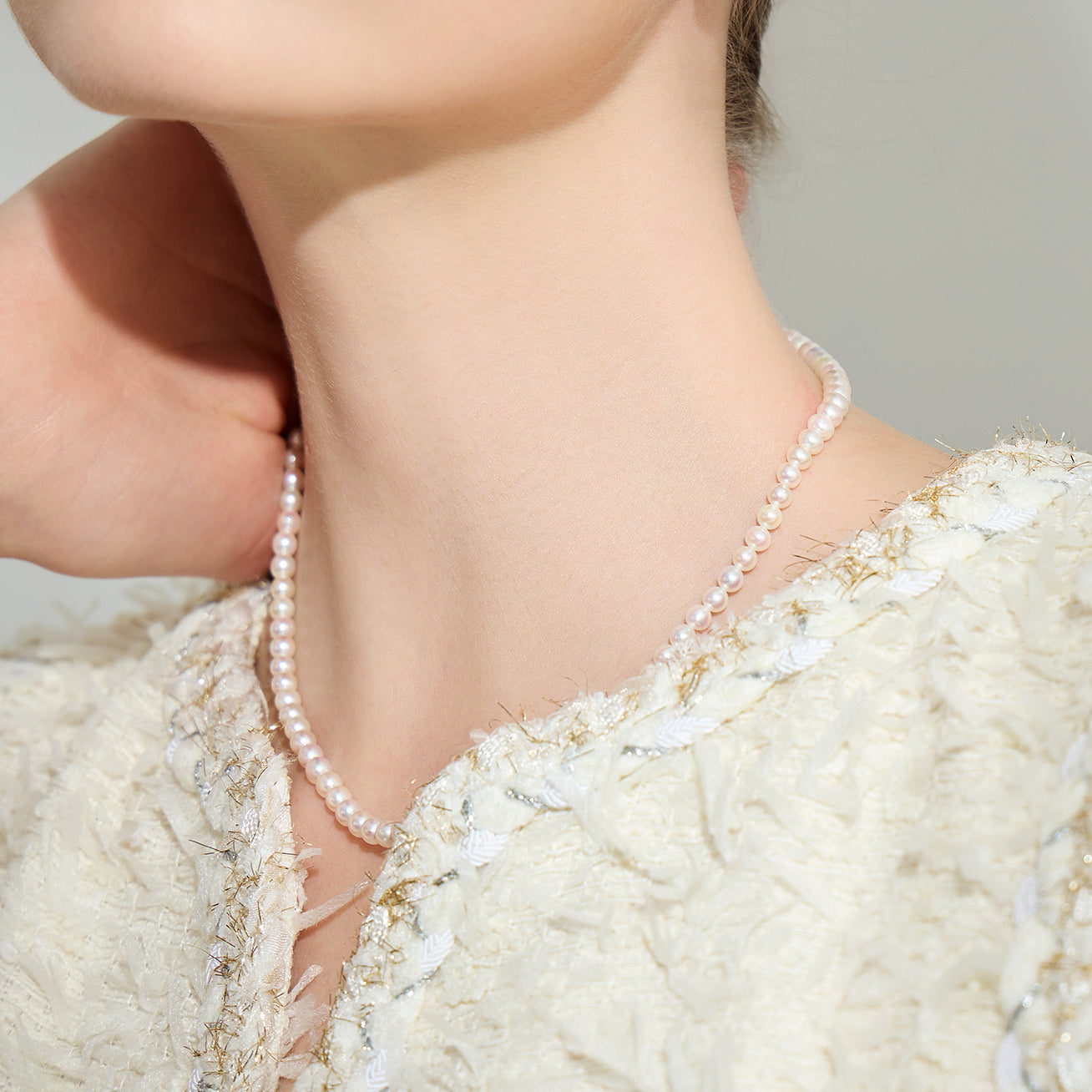 18K Gold Akoya Pearl Necklace with High Luster - Elegant Jewelry for Women, Perfect for Weddings, Parties & Special Occasions