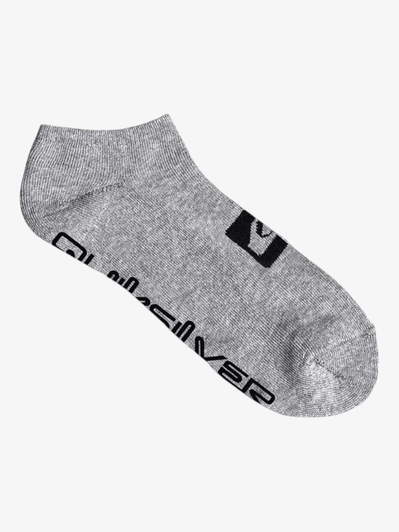 Quiksilver Ankle Socks Pack of 2 - Black & Gray Athletic Socks for Running, Hiking & Everyday Comfort