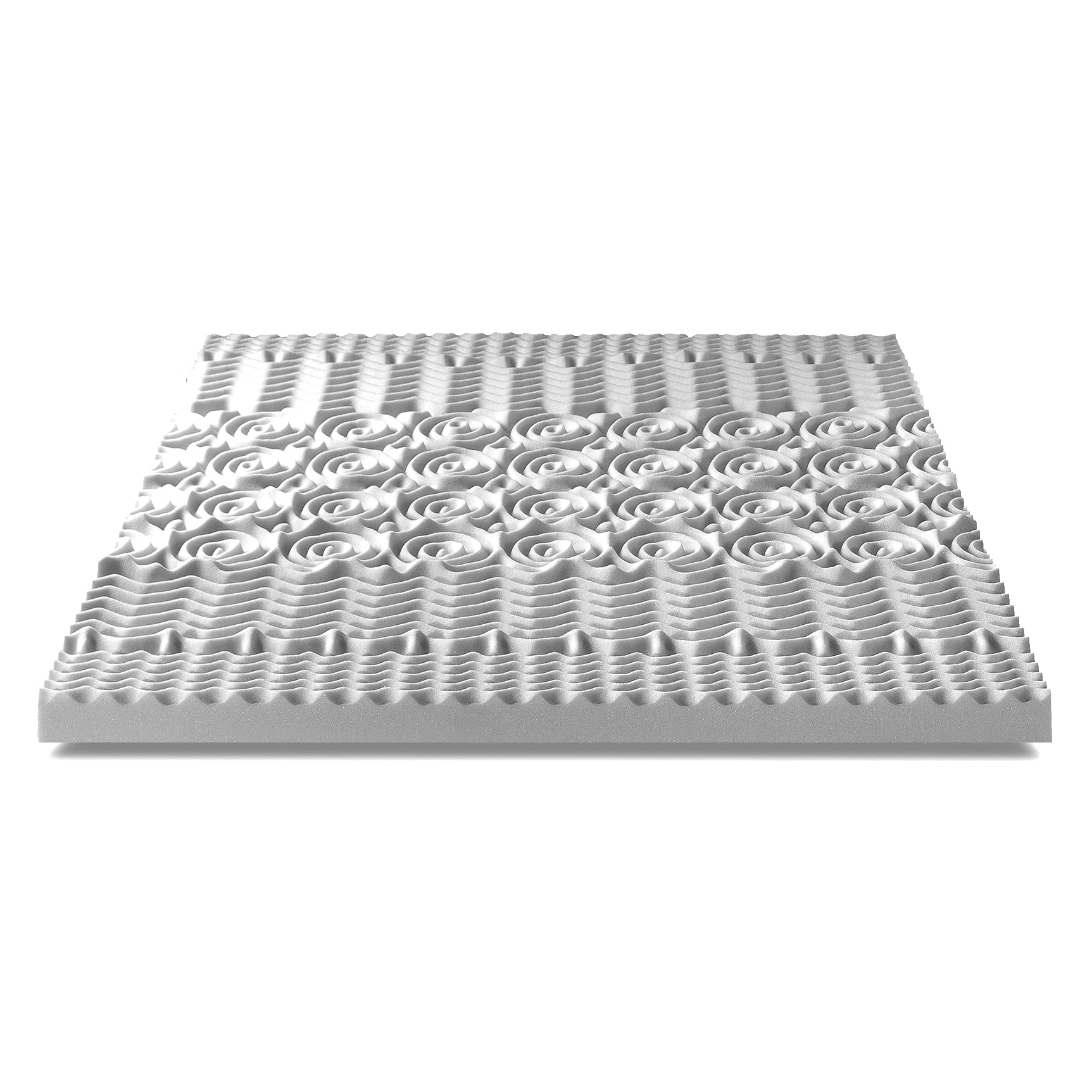 3 Inch 5-Zone Memory Foam Mattress Topper with Plant-Based Infusion - CertiPUR-US Certified Cooling Mattress Pad for Pressure Relief - Full Size Grey Bed Topper for Back Pain & Hot Sleepers - Perfect for Guest Beds, Dorm Rooms & Home Comfort Upgrade