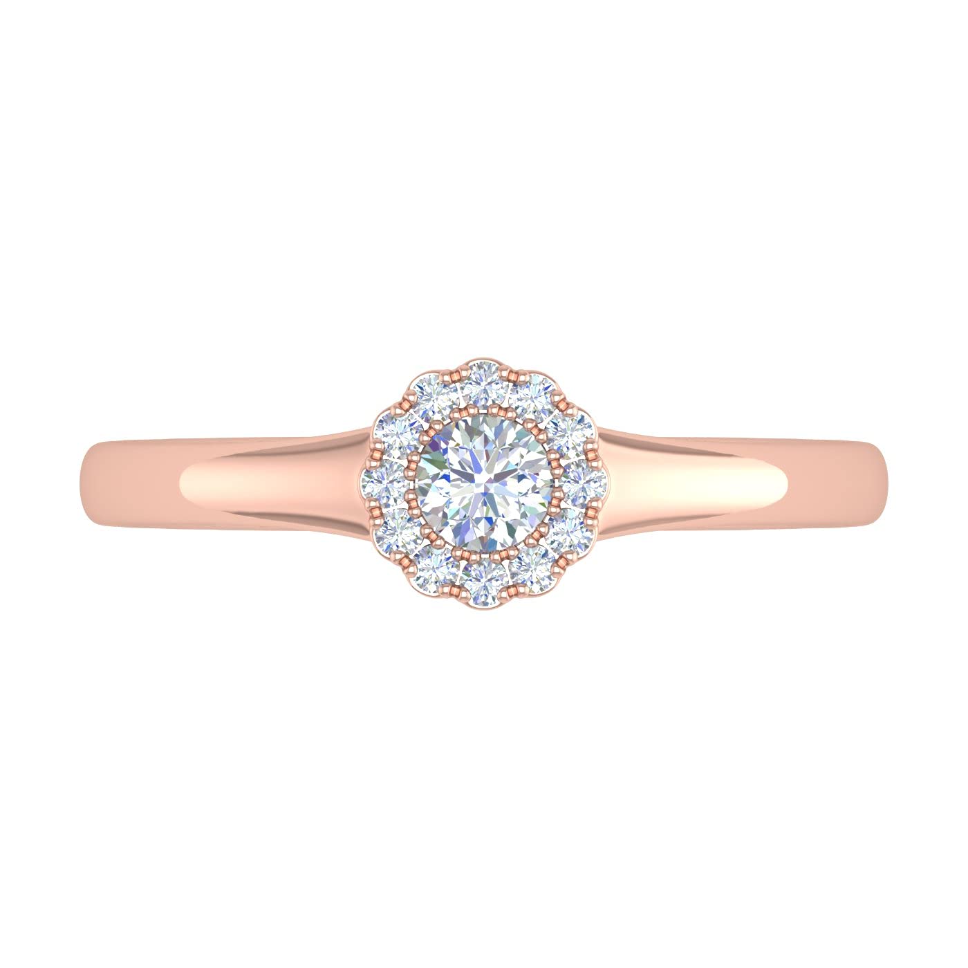 1/4 Carat Diamond Engagement Ring Band in 10K Gold - Elegant Wedding Jewelry for Proposals, Anniversaries & Special Occasions