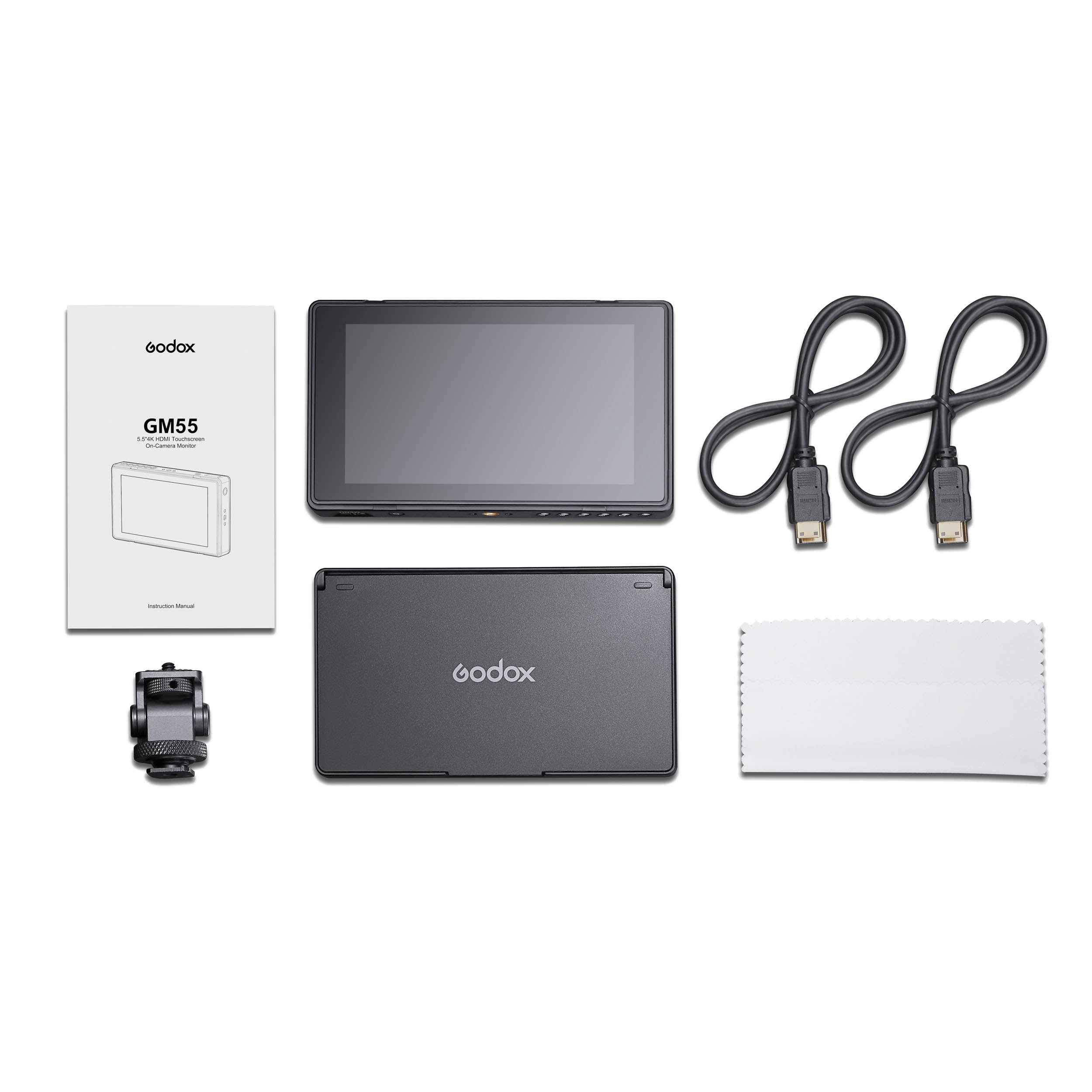 GM55 5.5 Inch IPS Touchscreen Field Monitor with 4K HDMI Input - On Camera LCD Display for DSLR, Mirrorless & Video Production