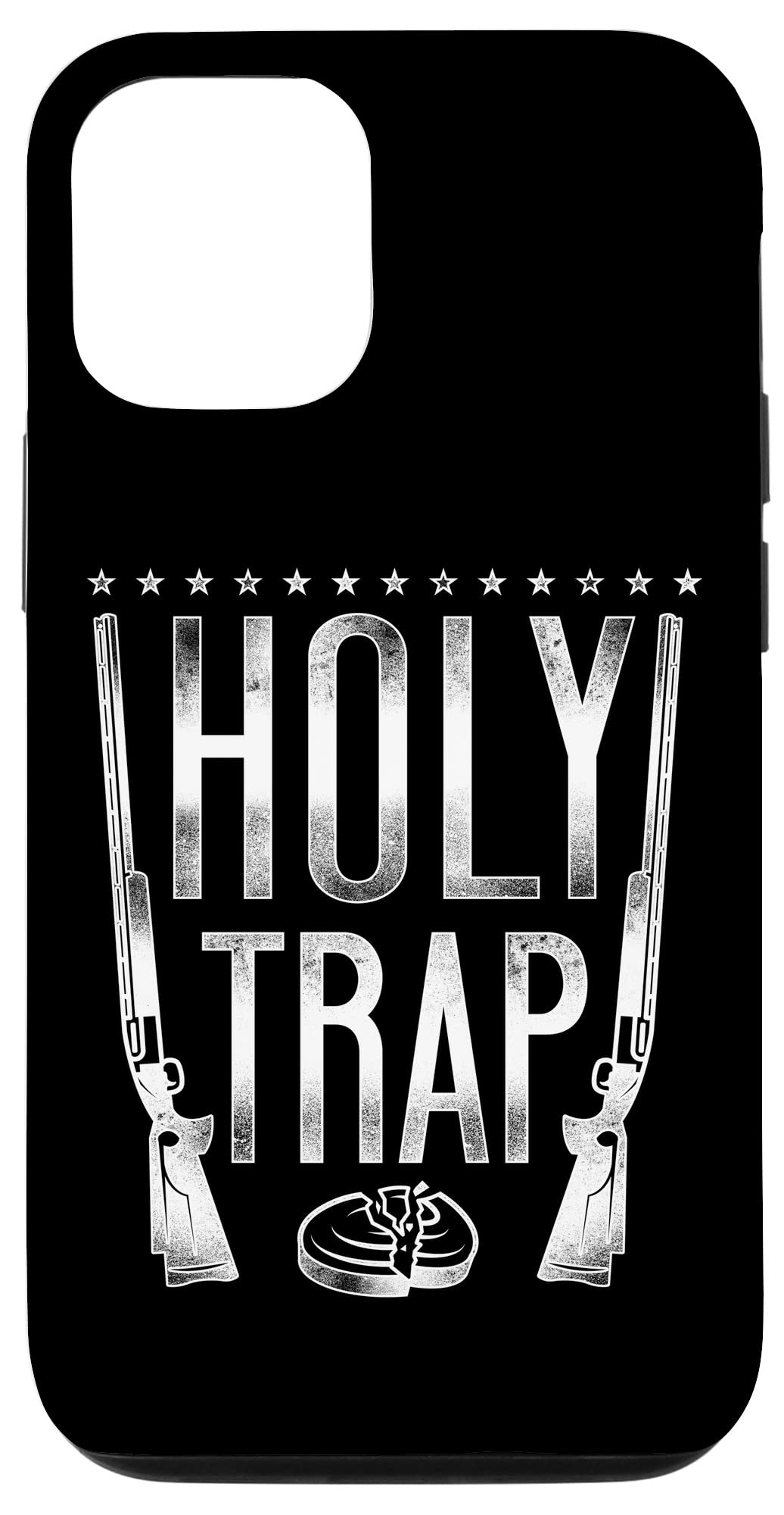 Vintage Holy Trap iPhone 12/12 Pro Case - Shotgun Skeet & Clay Pigeon Shooting Design - Perfect for Hunting Enthusiasts & Outdoor Sports Lovers