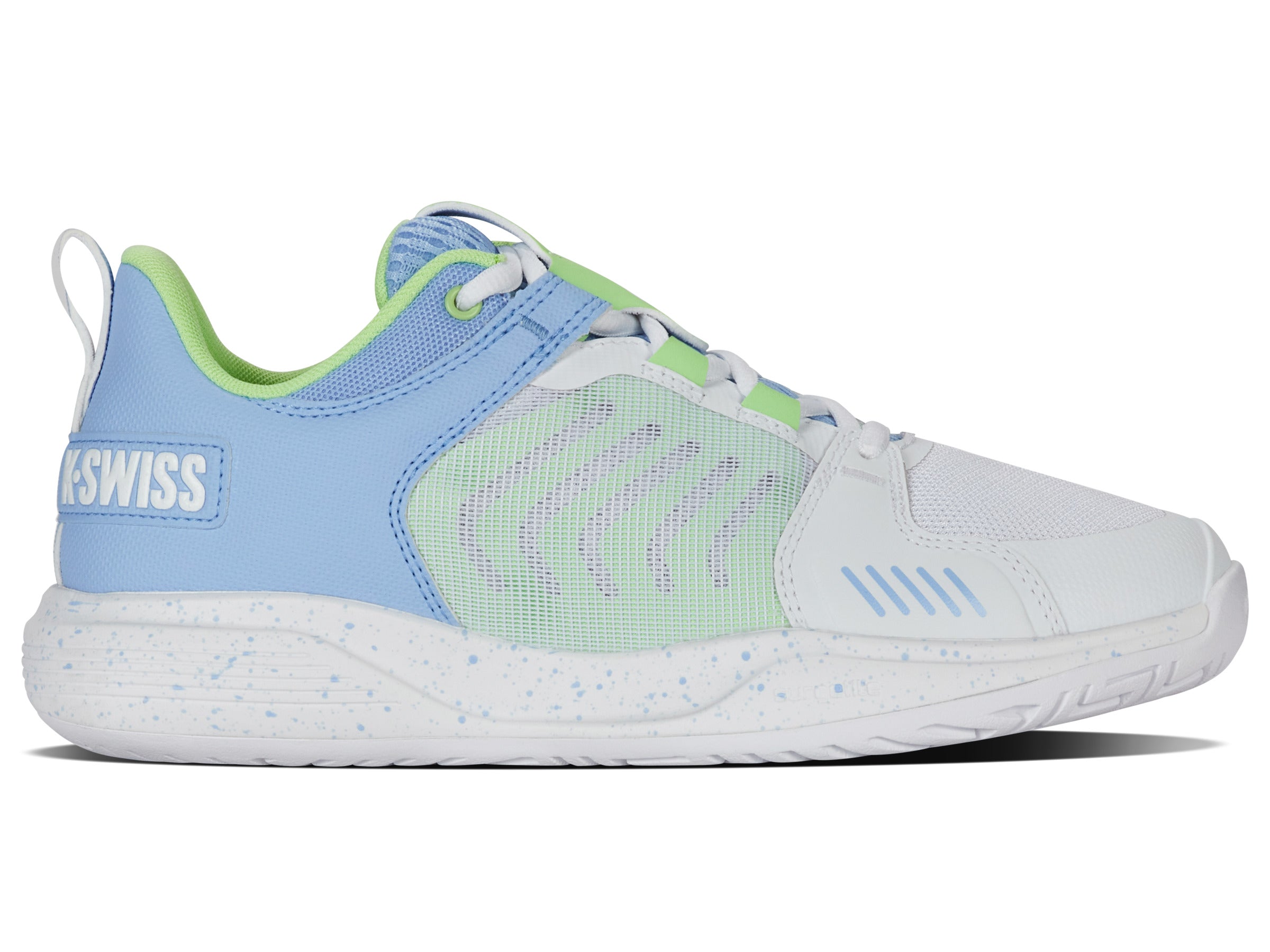 97395 112 M | ULTRASHOT TEAM Basketball Shoes - White/Dutch Canal/Paradise Green | High-Performance Sneakers for Court Play & Streetwear