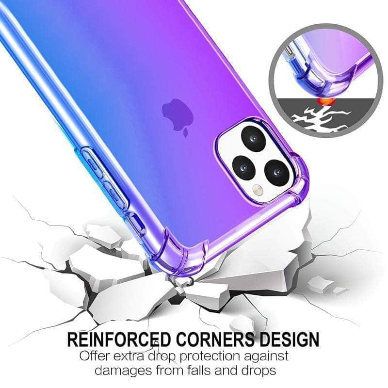 Shockproof Silicone Gradient iPhone 12 Pro Max Case - Durable Protective Phone Cover for iPhone 12 Pro Max - Perfect for Outdoor Activities, Travel & Everyday Use
