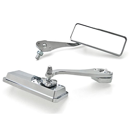 Krator Custom Bull Dog Rear View Mirrors Chrome Pair - Compatible with Triumph Daytona 600/675/955/Adventurer 900 Motorcycles - Perfect for Street Bikes & Cruisers