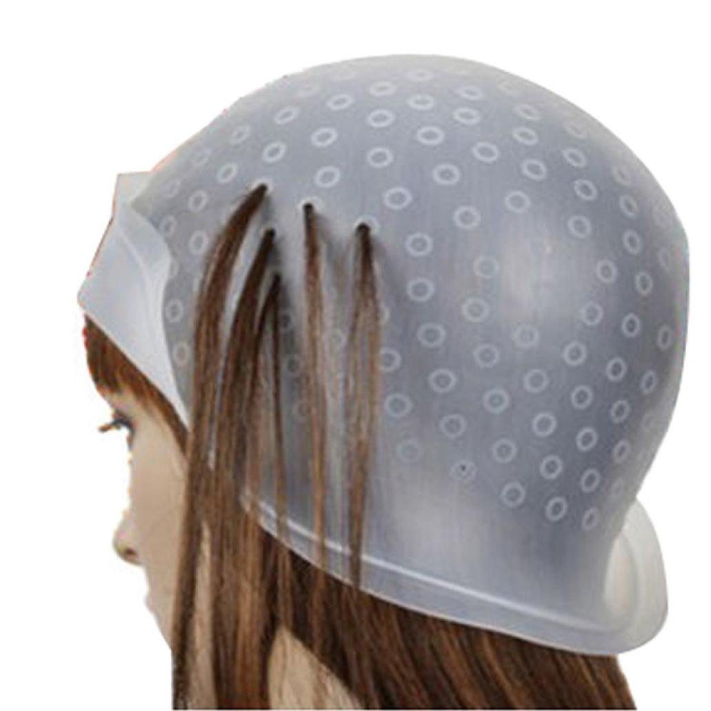 Ularma Professional Salon Reusable Highlight Cap for Hair Coloring with Hook - Clear Hair Dyeing Hat for Balayage, Foiling & Highlights | Perfect for Home & Salon Use