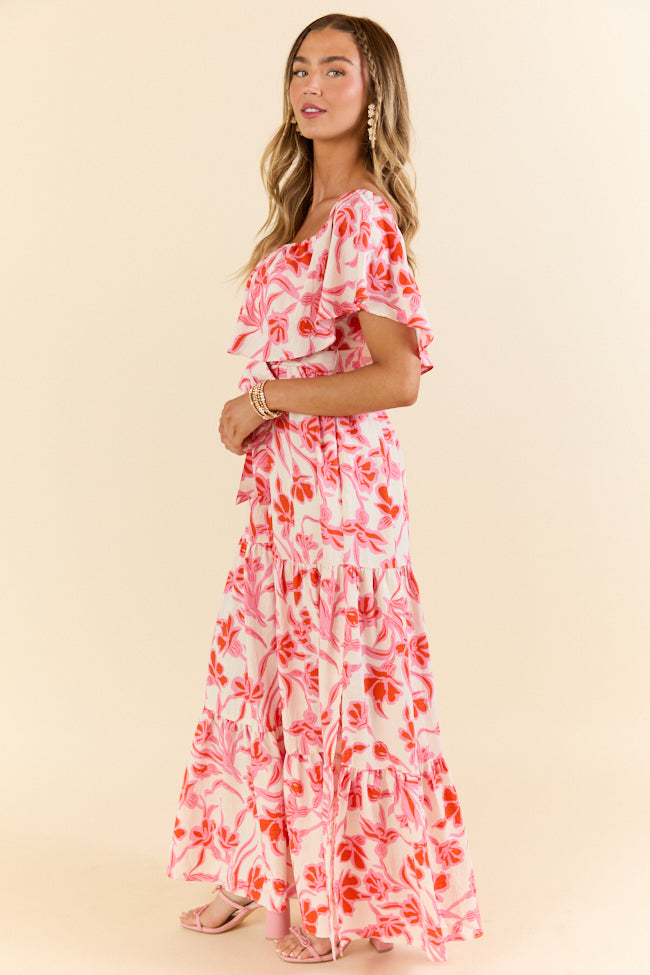 Stylish Pink and White Maxi Dress for Women - Comfortable & Elegant Summer Casual Wear - Perfect for Beach Vacations, Parties, and Date Nights
