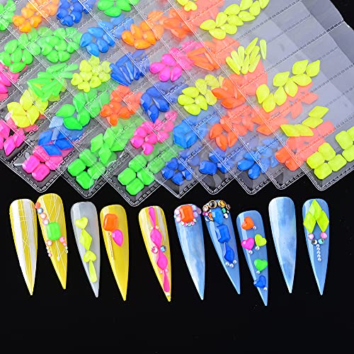 Mixed fluorescent colors/Drop shape 60pcs