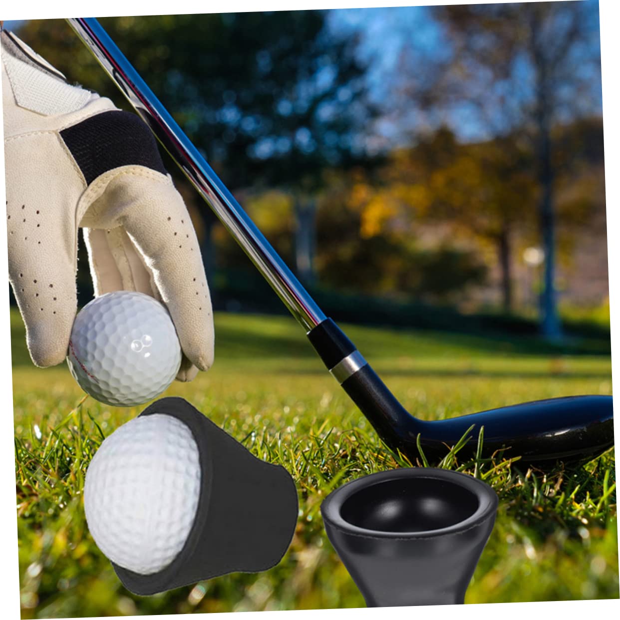 **Mipcase Portable Golf Ball Retriever - Compact Rubber Golf Ball Picker for Easy Retrieval, Reusable Golf Sucker for Efficient Practice & Play - Perfect for Driving Range, Backyard & Course Training**